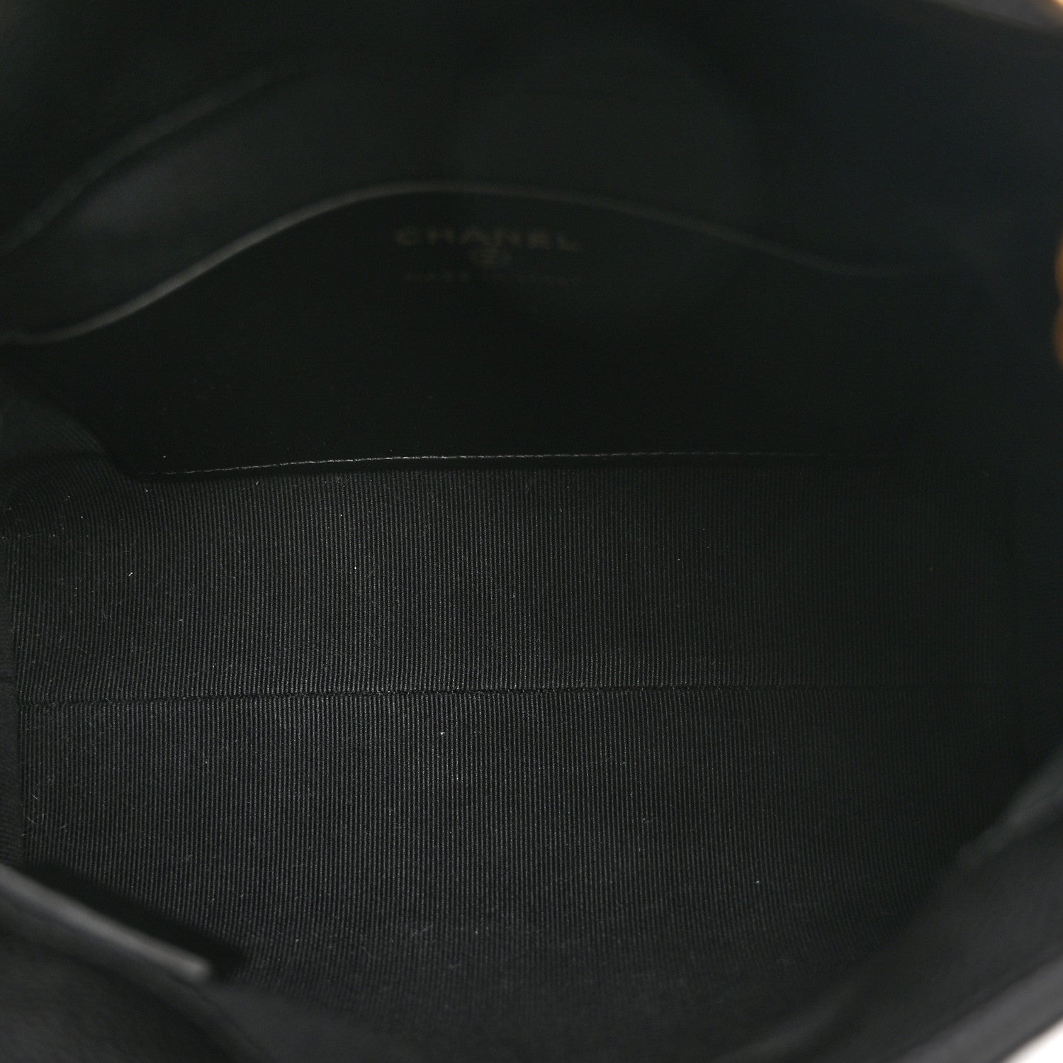 Caviar Quilted Chanel Way Clutch With Chain Black — view 5