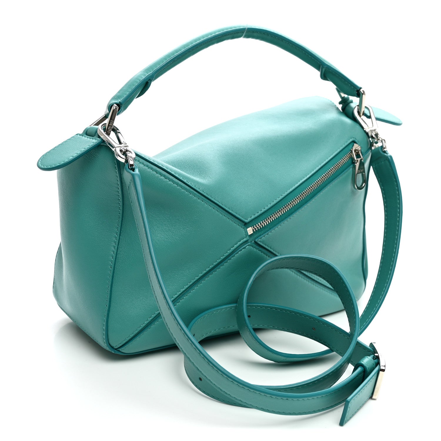 Nappa Lambskin Small Featherlight Puzzle Bag Aquamarine — view 3