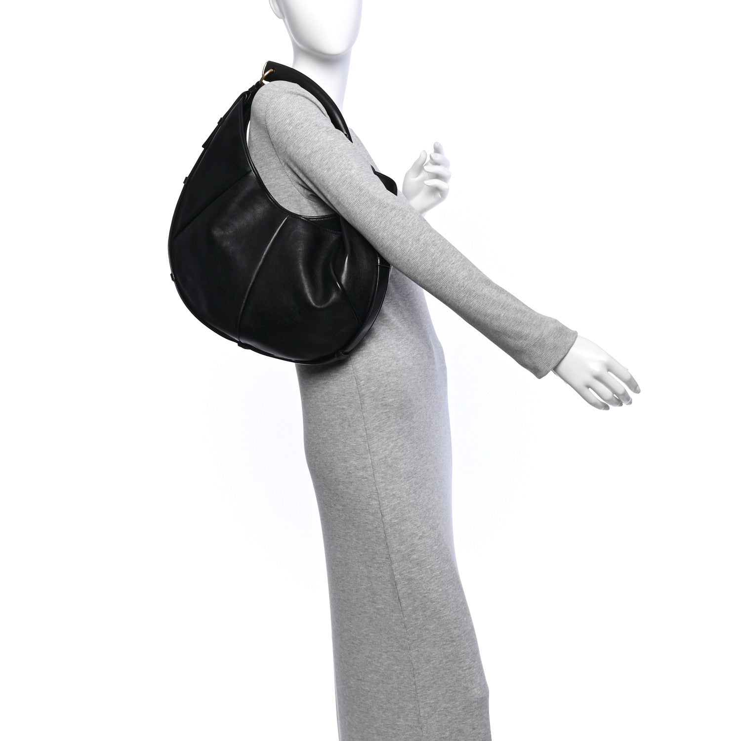Calfskin Mombasa Shoulder Bag Black — view 2