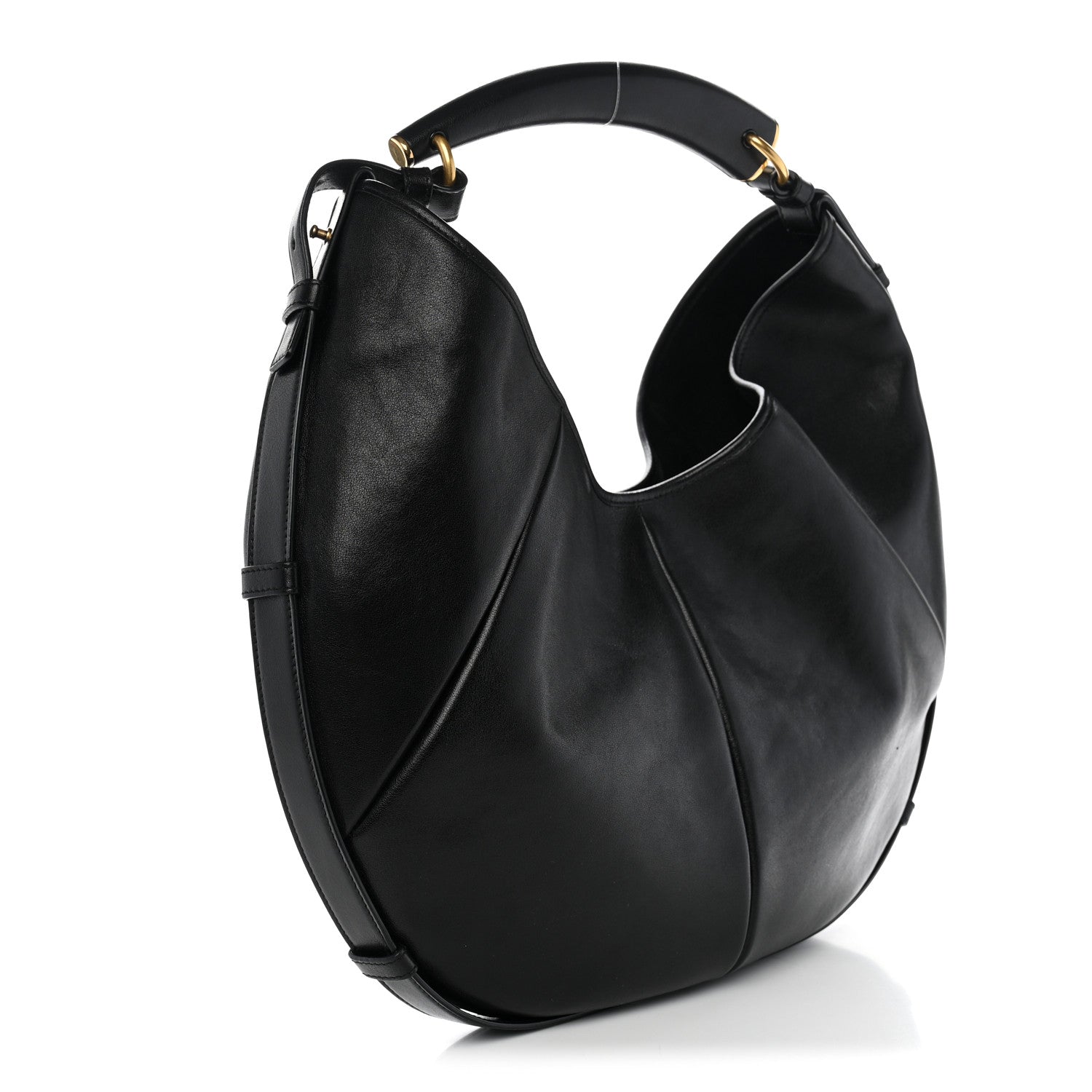 Calfskin Mombasa Shoulder Bag Black — view 3