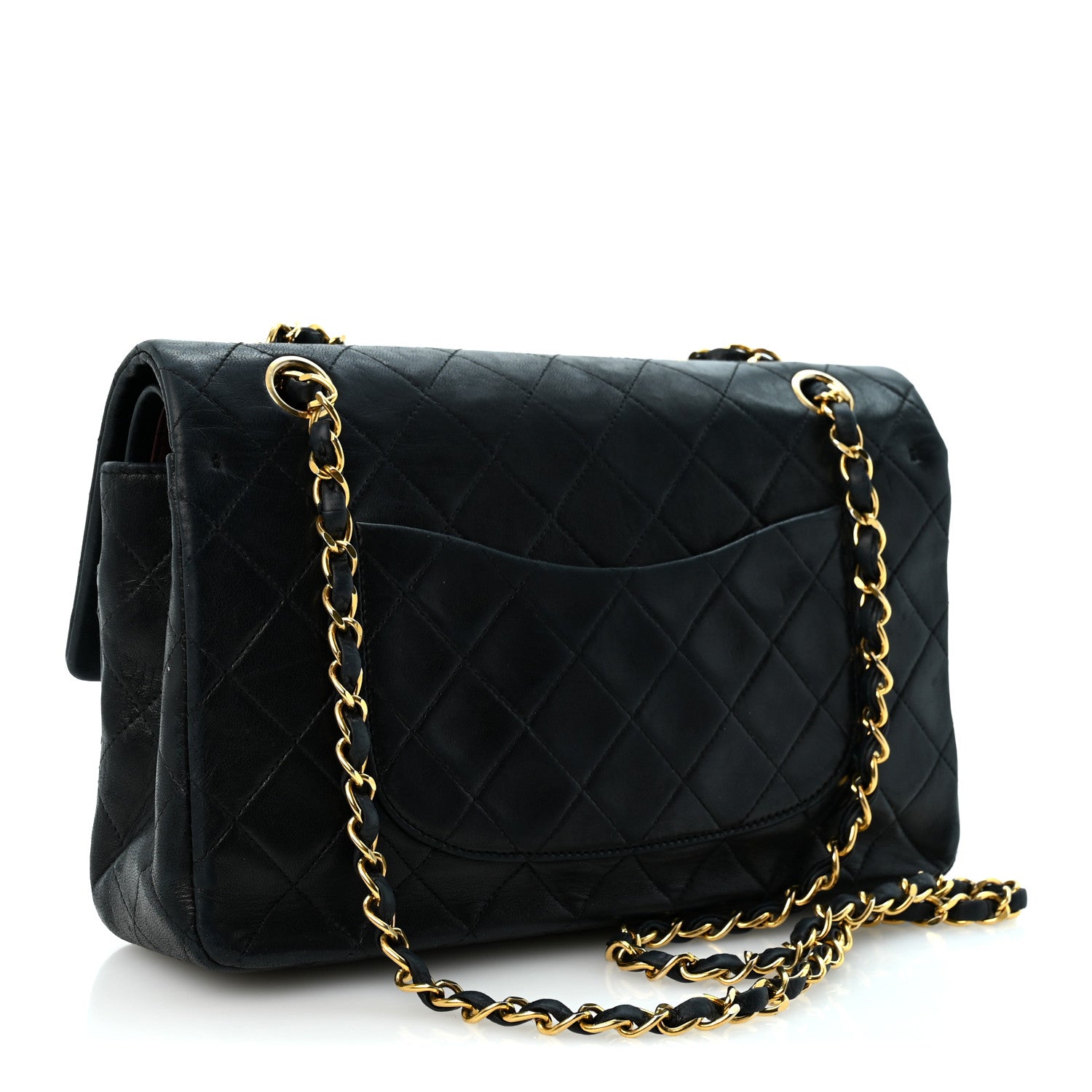Lambskin Quilted Small Double Flap Black — view 3