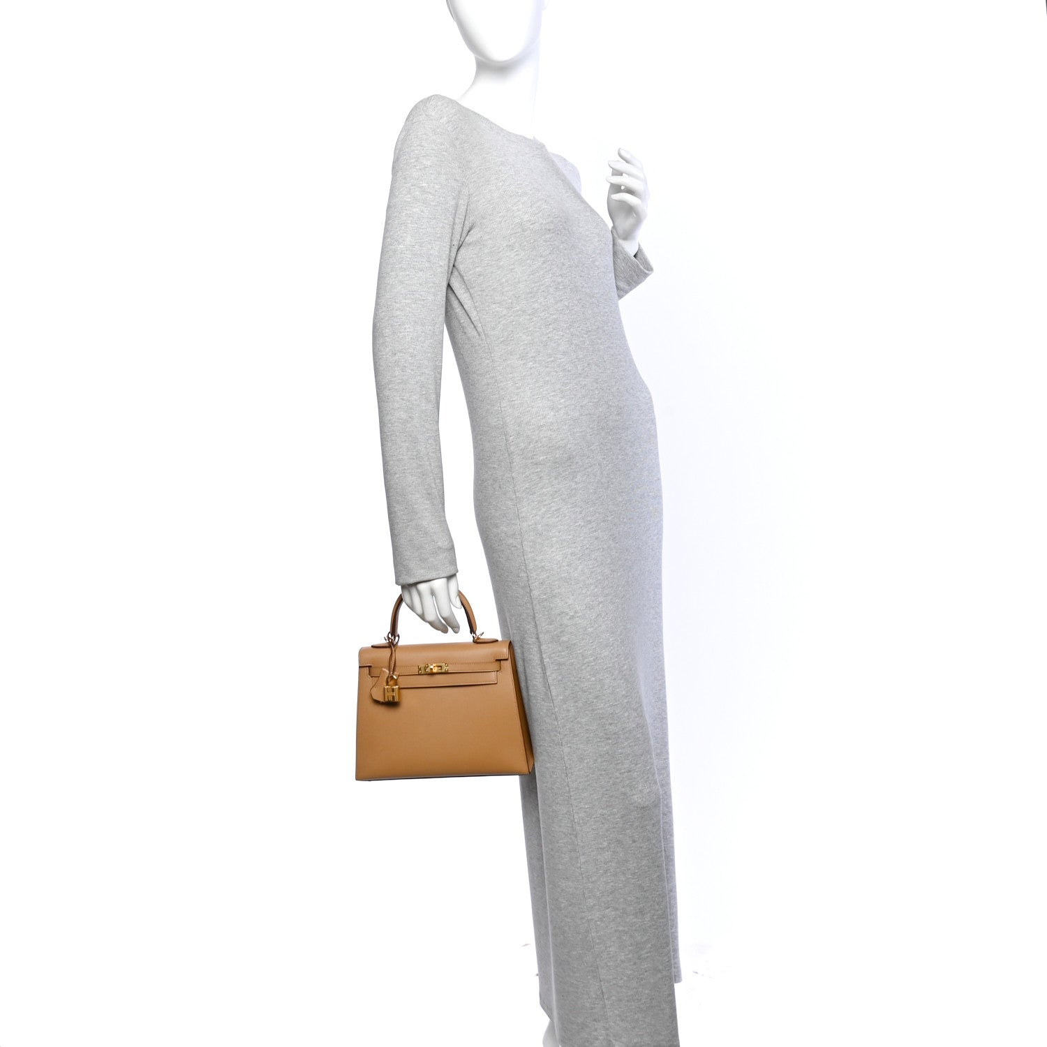 Madame Calfskin Verso Kelly Sellier 25 Biscuit White — view 2