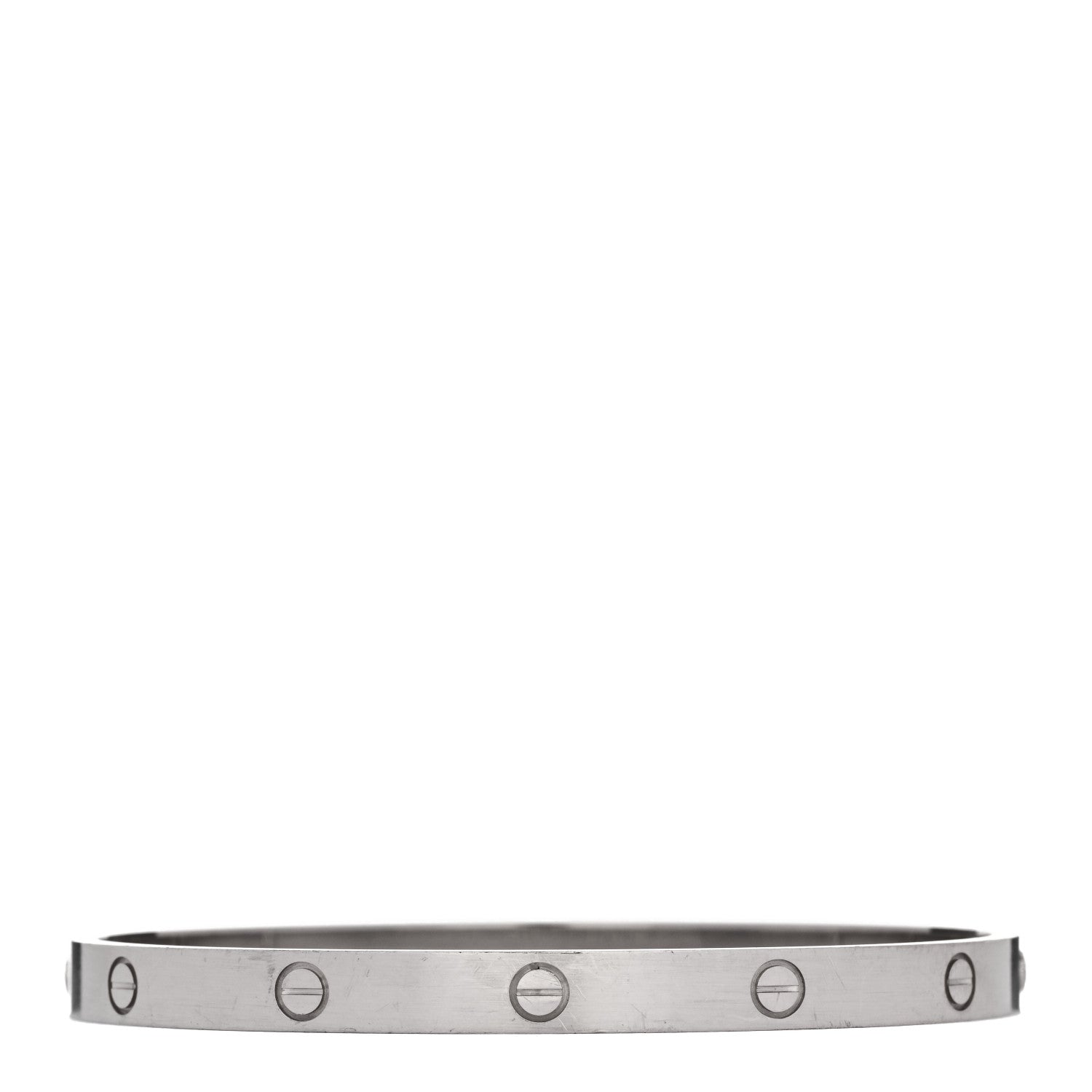 18K White Gold Brushed Finish LOVE Bracelet 21 — view 2