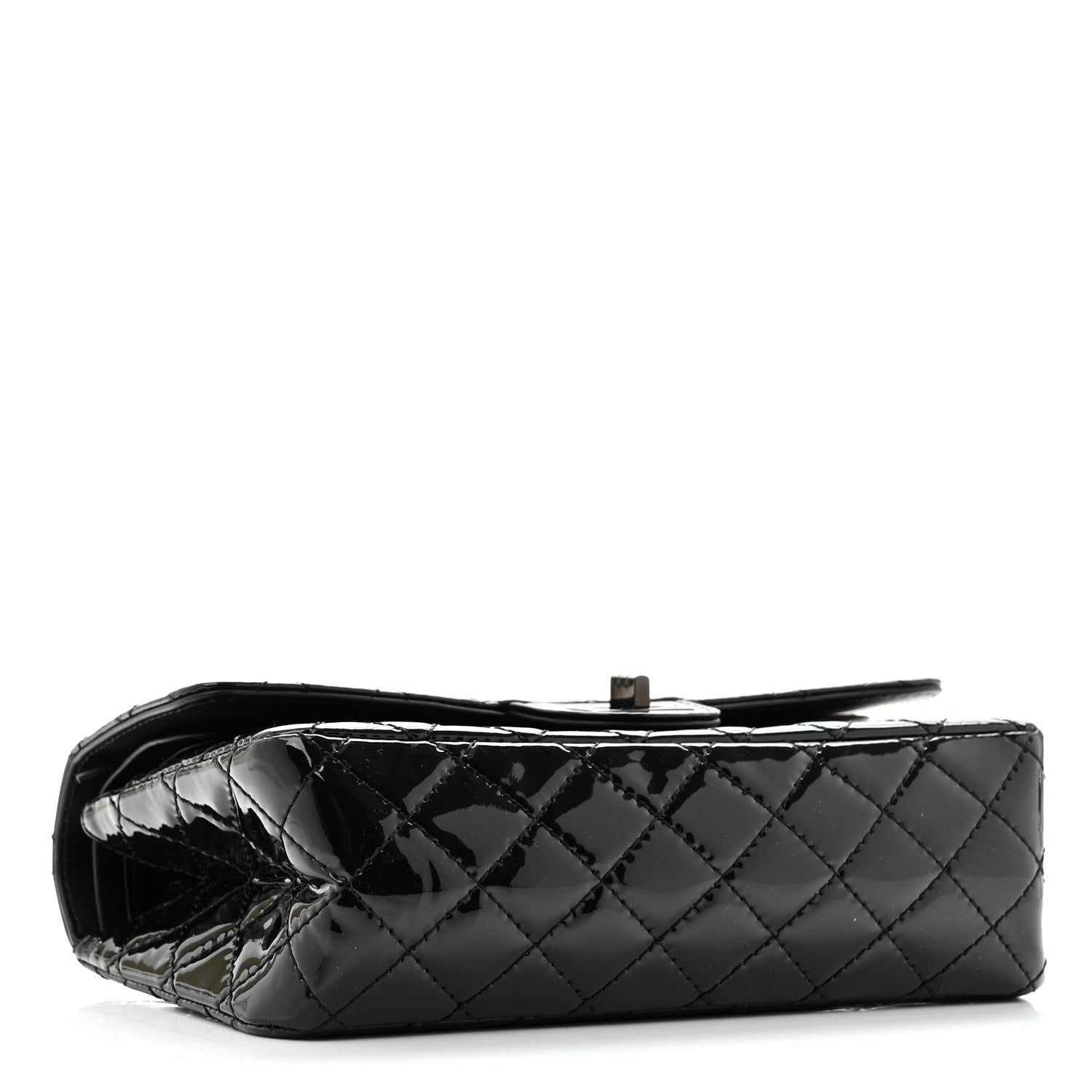 Patent Calfskin Quilted 2.55 Reissue 225 Flap So Black — view 3