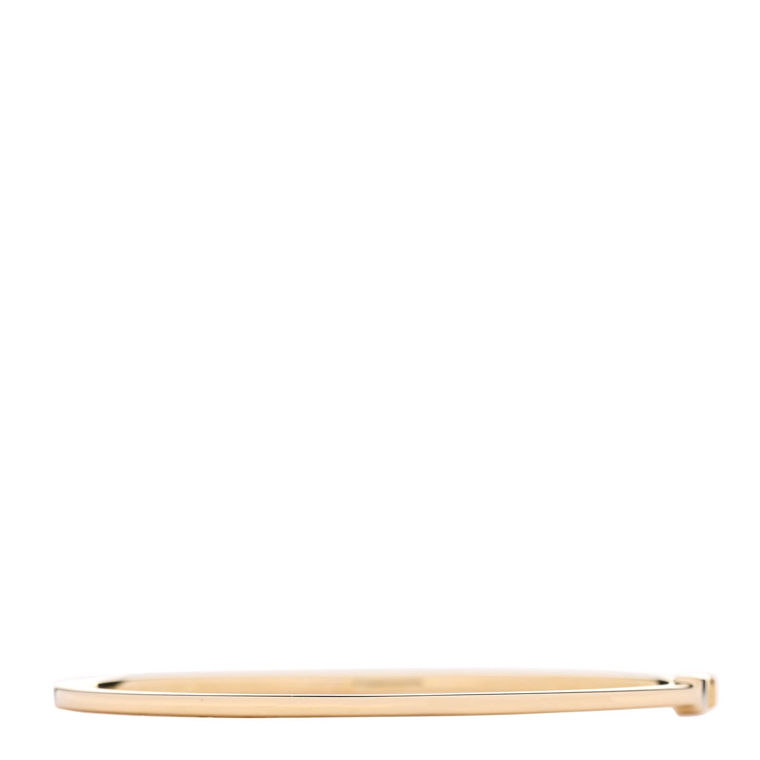 18K Yellow Gold Diamond Metro Hinged Bangle Bracelet — view 2
