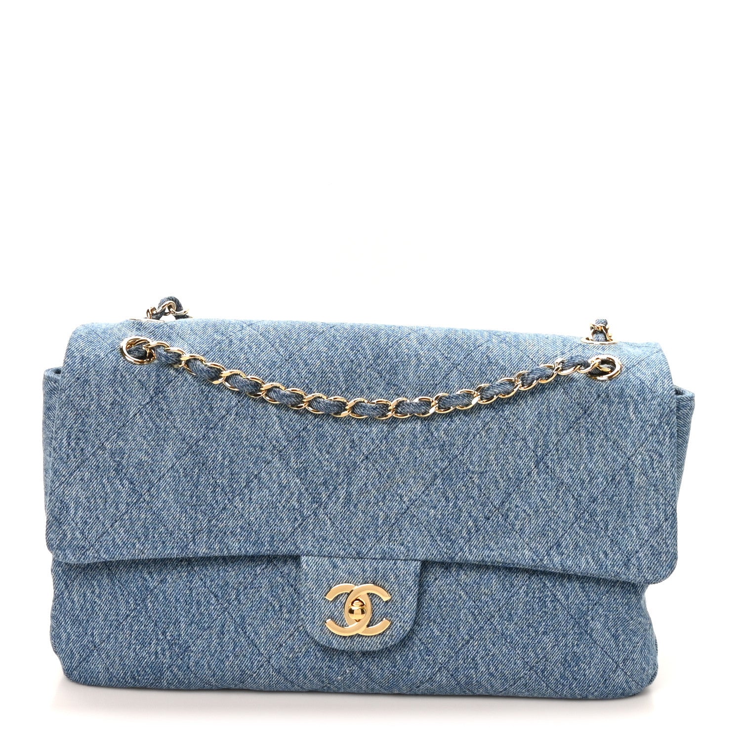 Denim Small Souplissimo Maxi Flap  Blue