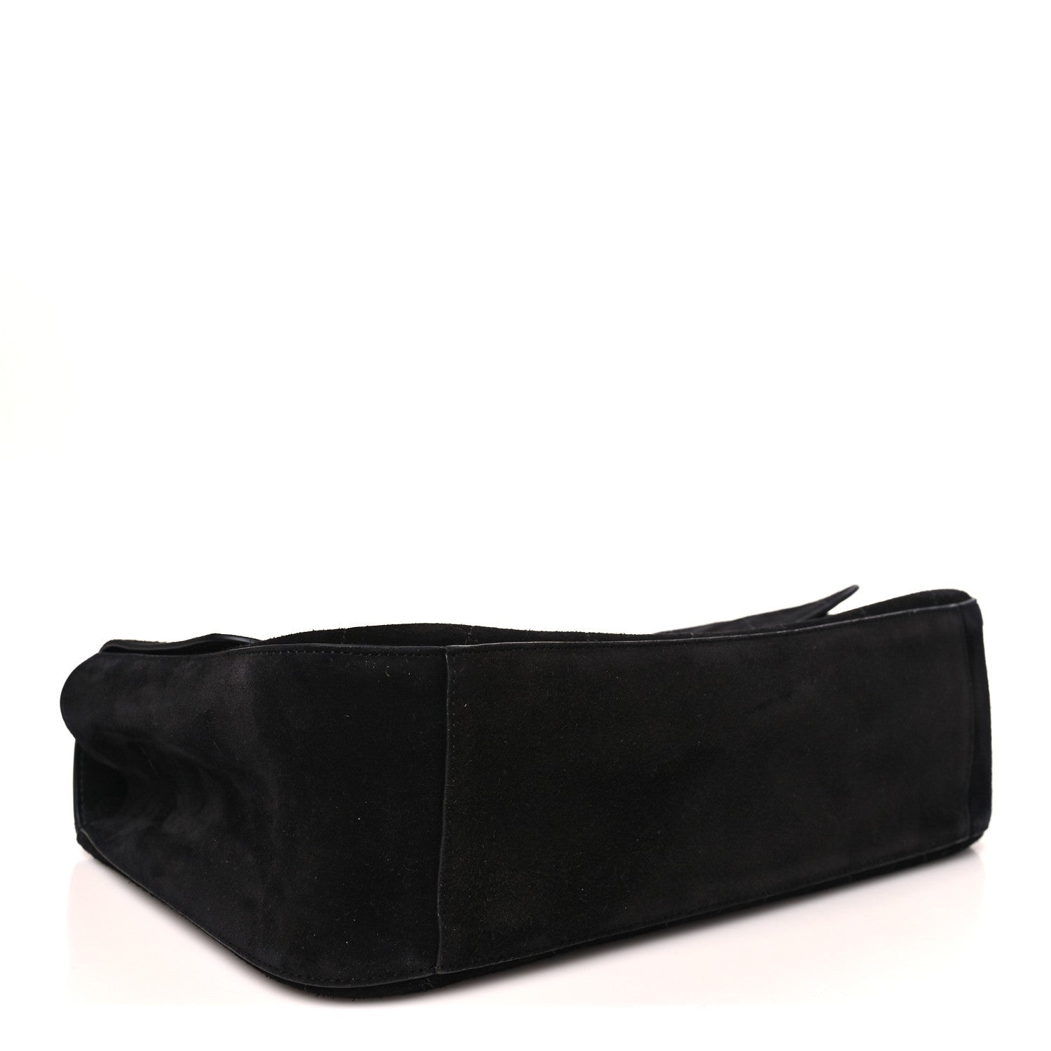 Suede Calfskin Small Maxi Flap Black — view 4