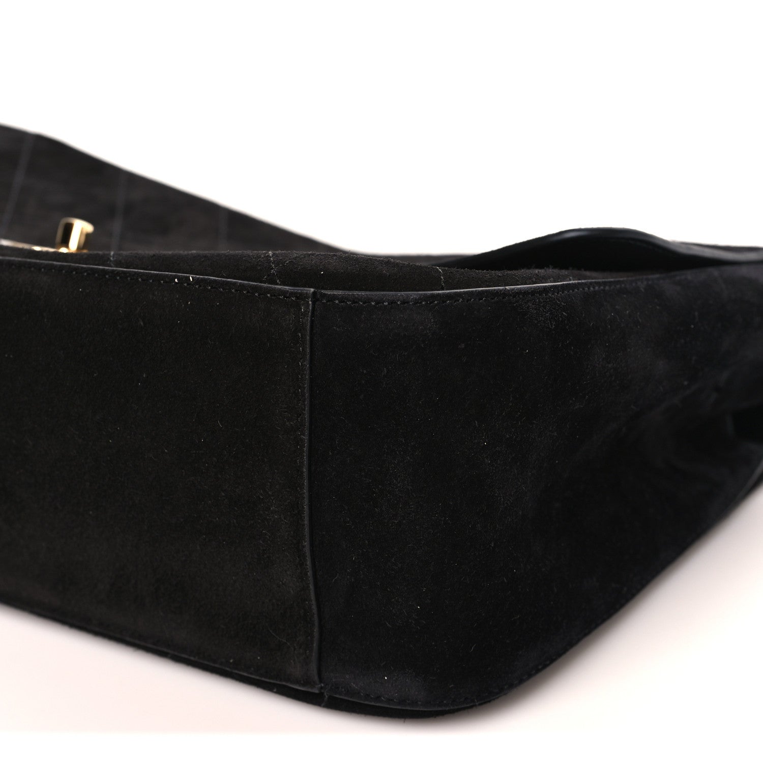 Suede Calfskin Small Maxi Flap Black — view 5