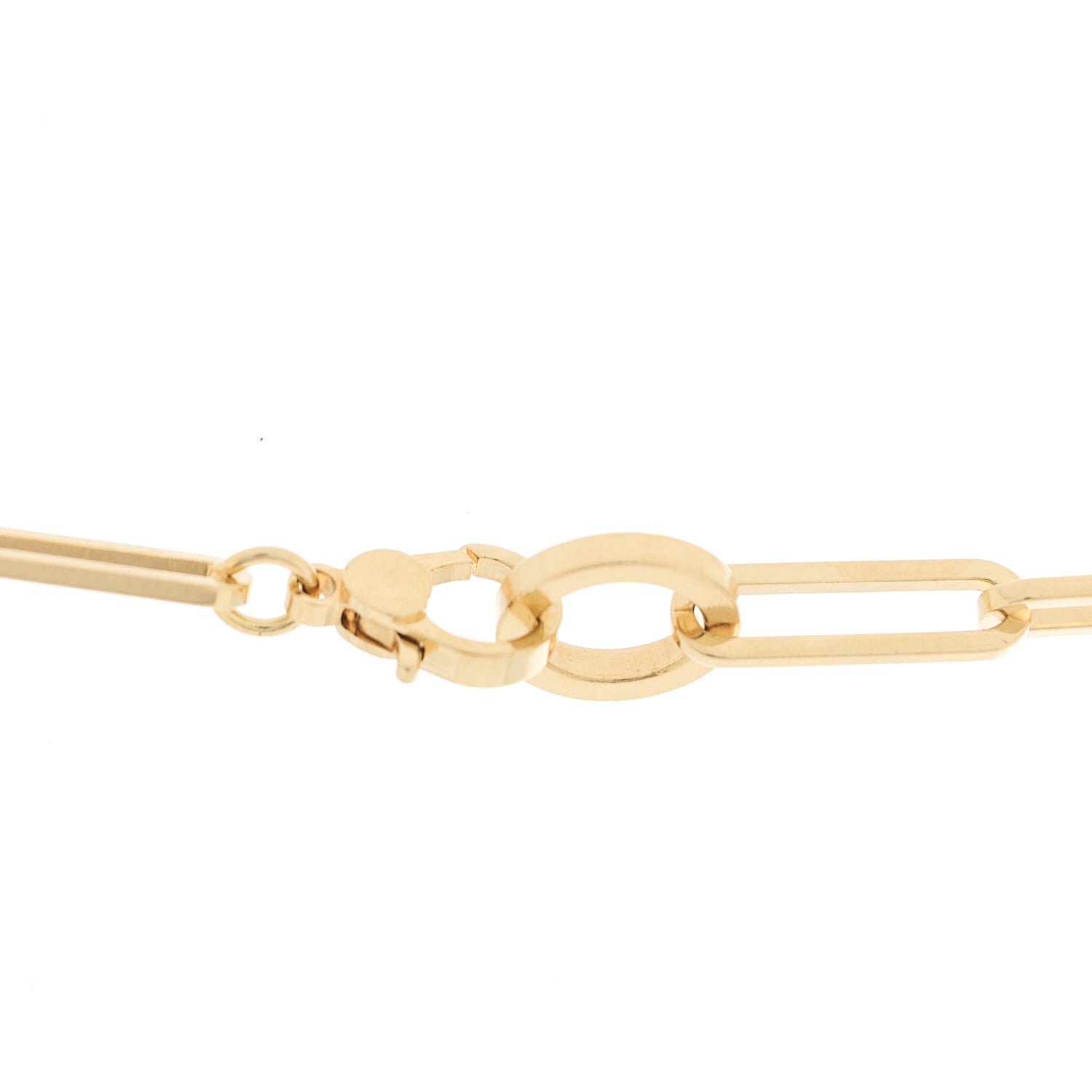 18K Yellow Gold Diamond Pave Kelly Chaine Choker Necklace — view 4
