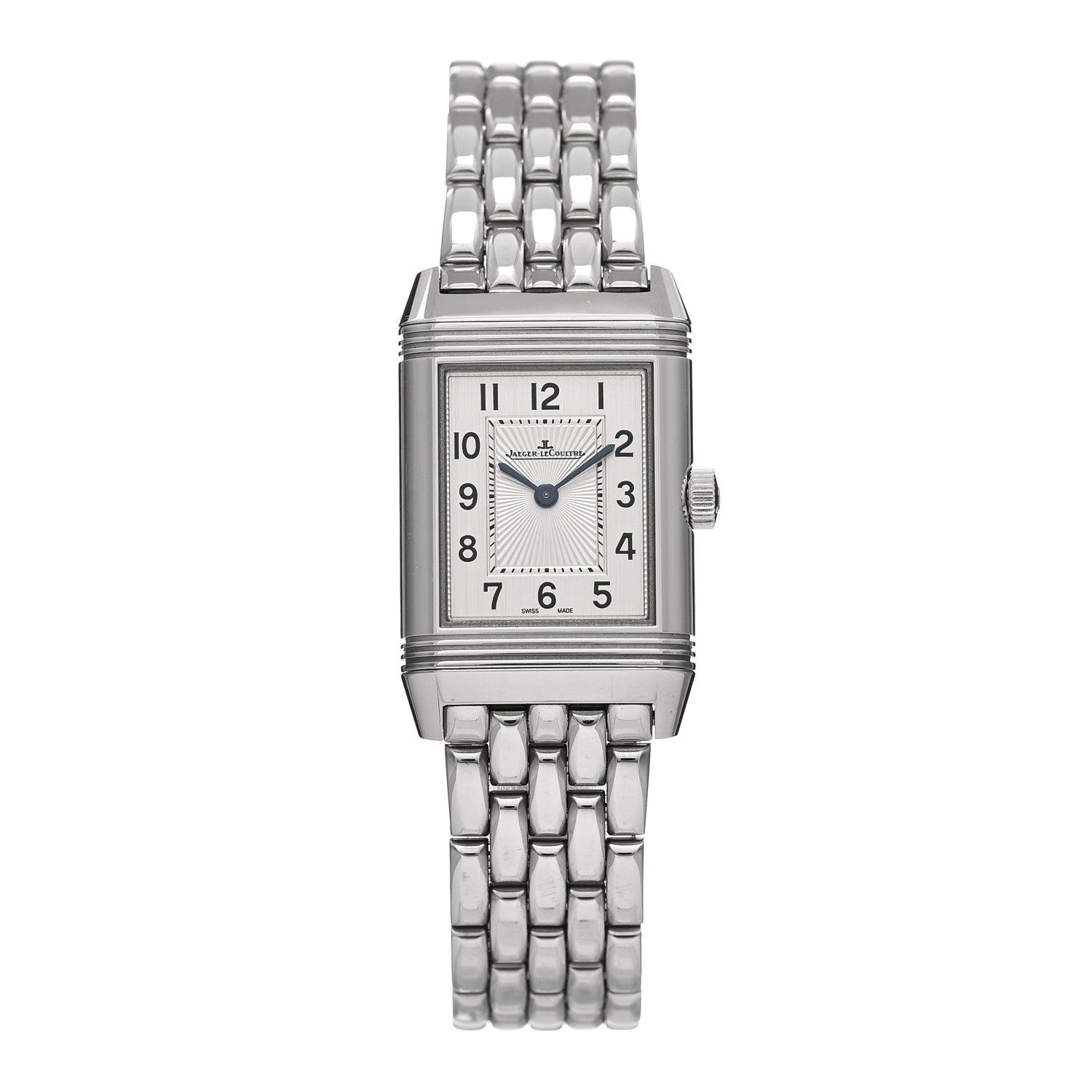 Stainless Steel Diamond 21mm Reverso Classic Duetto Automatic Watch Silver Q2668130