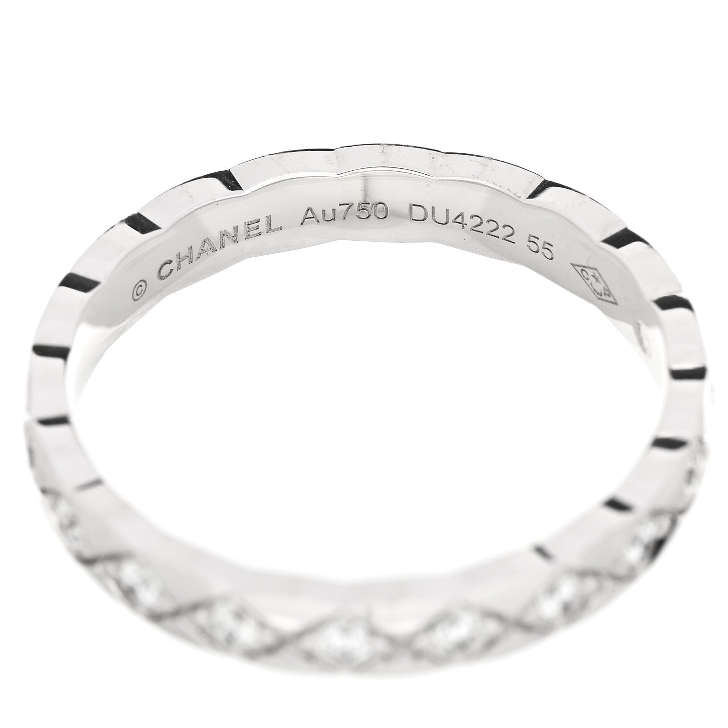 18K White Gold Diamond Mini Coco Crush Ring 55 7.25 — view 4
