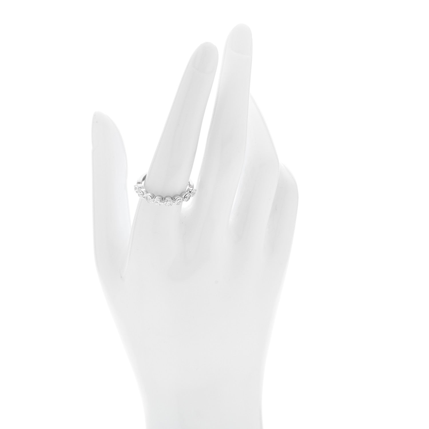 18K White Gold Diamond Floating Diamond Ring 57 8 — view 2