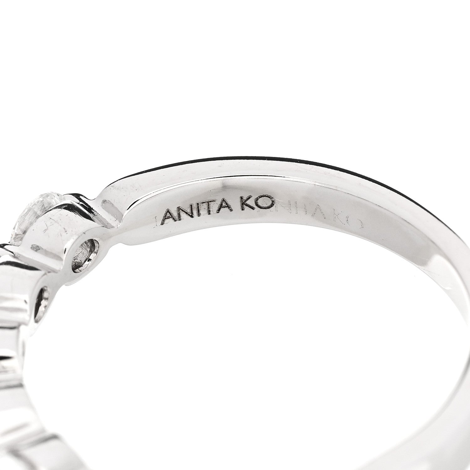 18K White Gold Diamond Floating Diamond Ring 57 8 — view 4