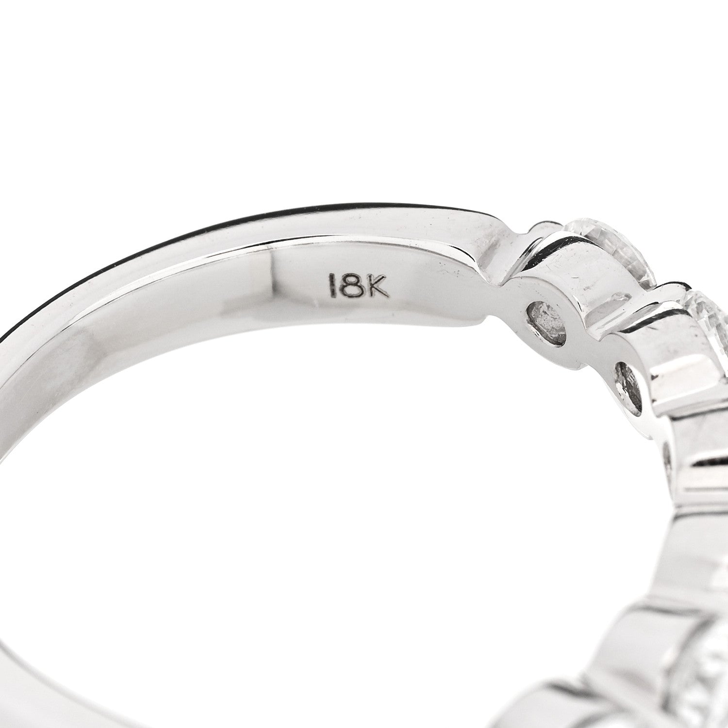 18K White Gold Diamond Floating Diamond Ring 57 8 — view 5