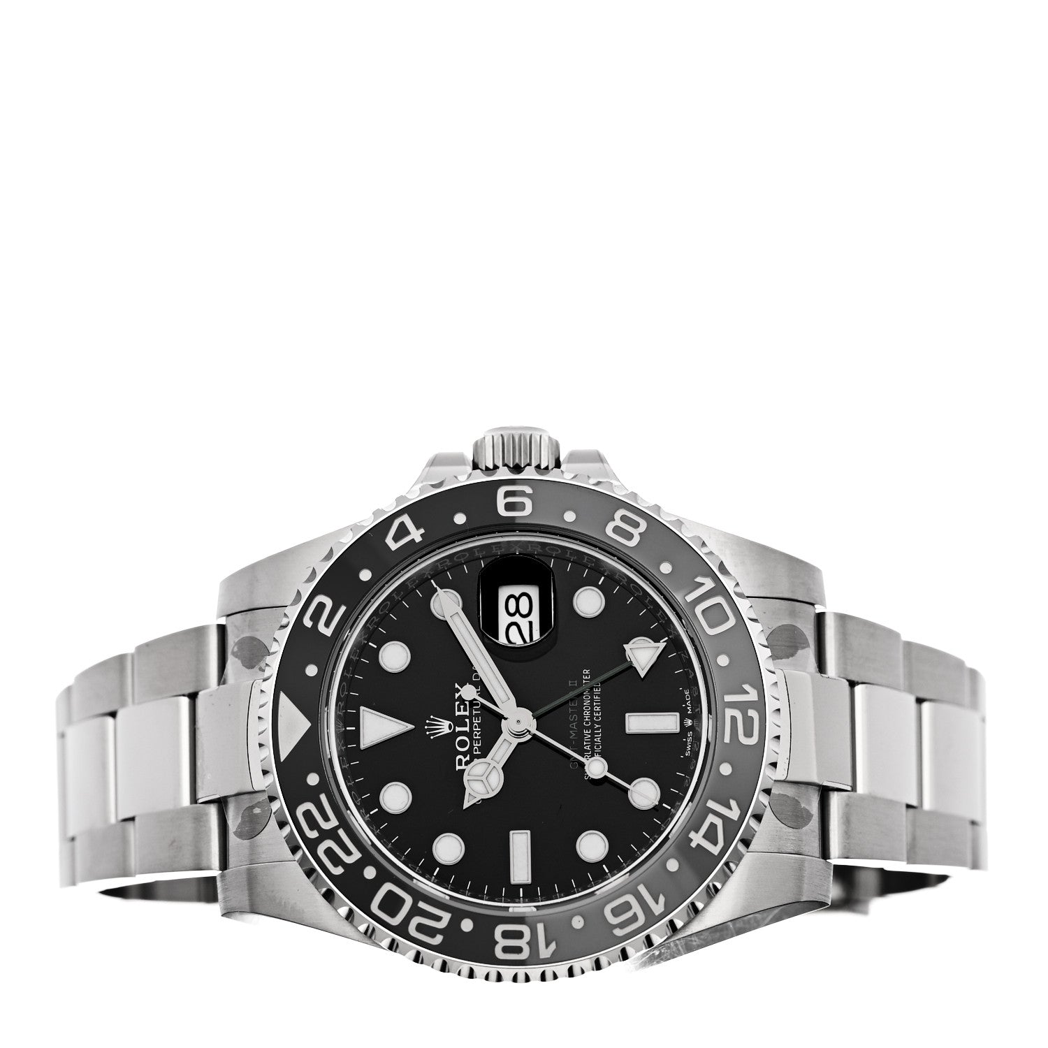 Stainless Steel 40mm Oyster Perpetual Date GMT Master II Bruce Wayne Watch Black 126710GRNR — view 2