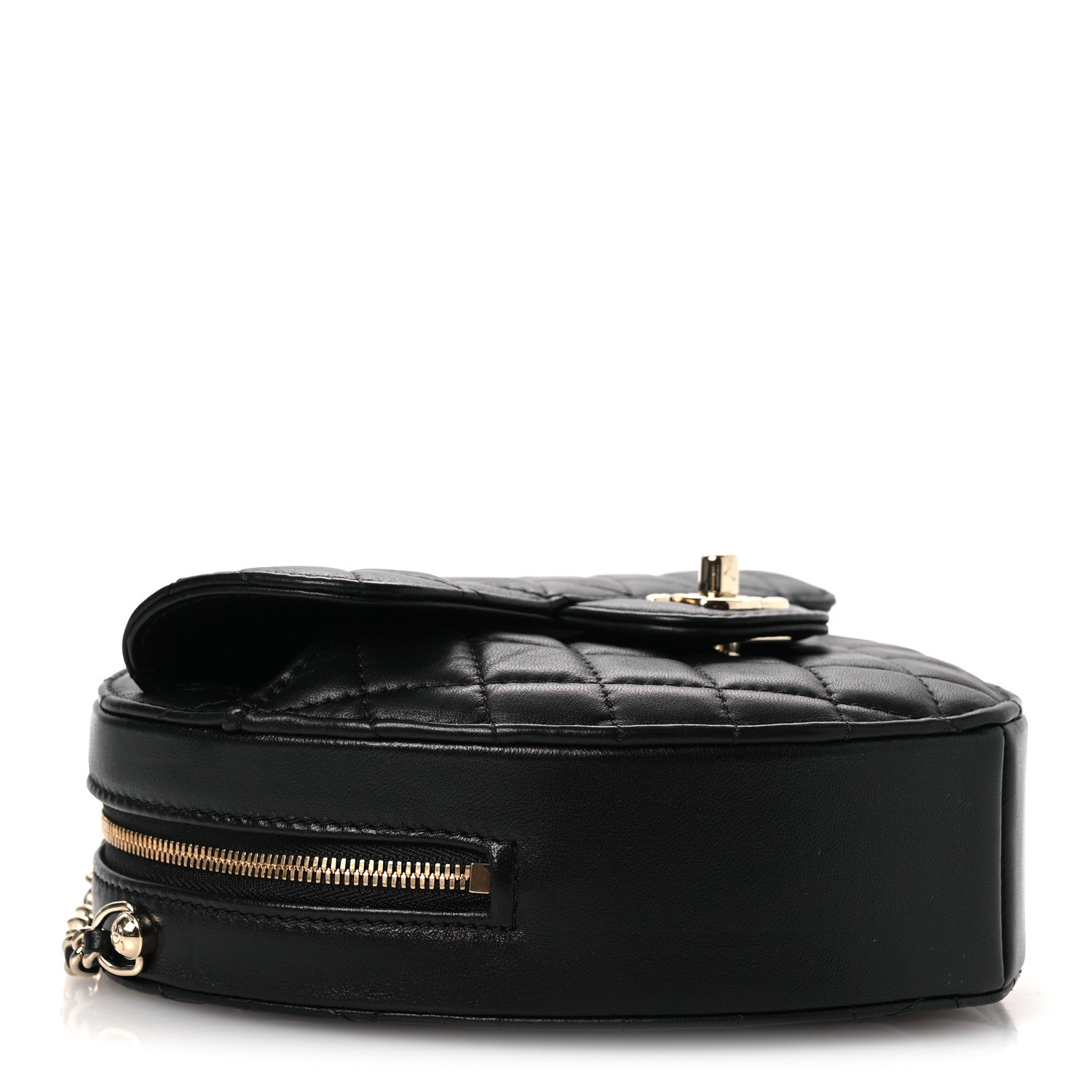 Lambskin Quilted Large CC In Love Heart Bag Black — view 4