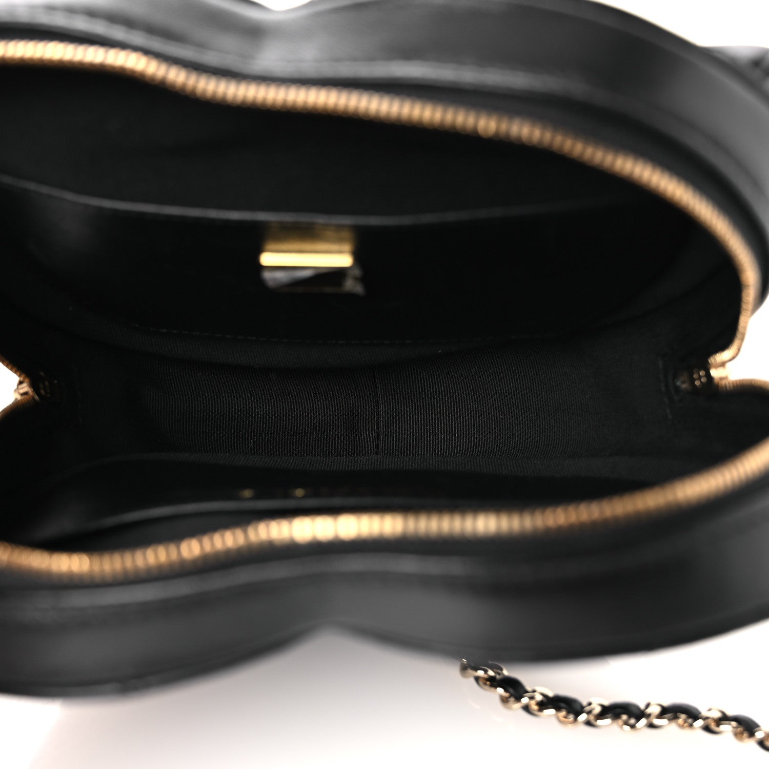 Lambskin Quilted Large CC In Love Heart Bag Black — view 5