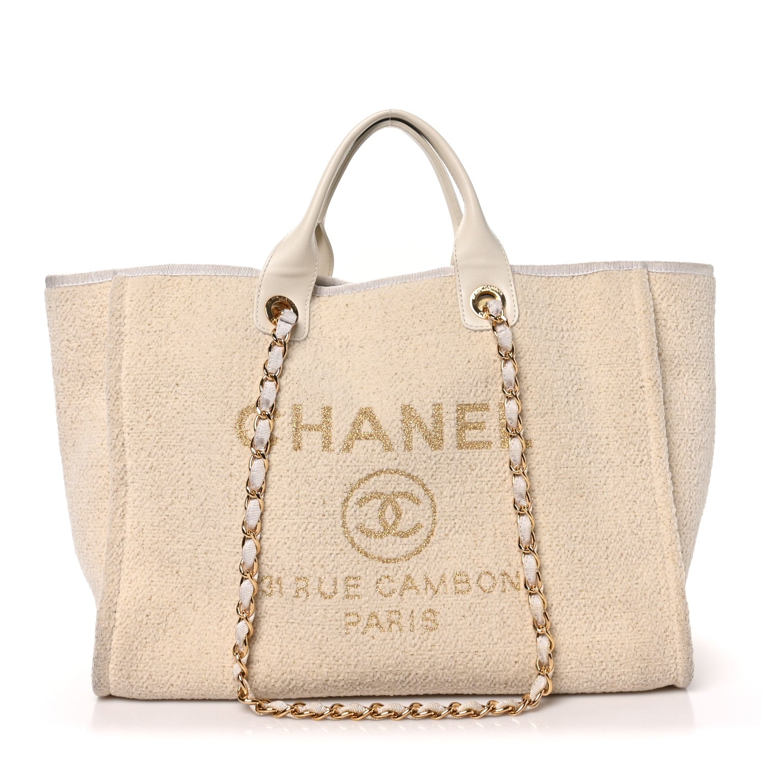 Canvas Large Deauville Tote White