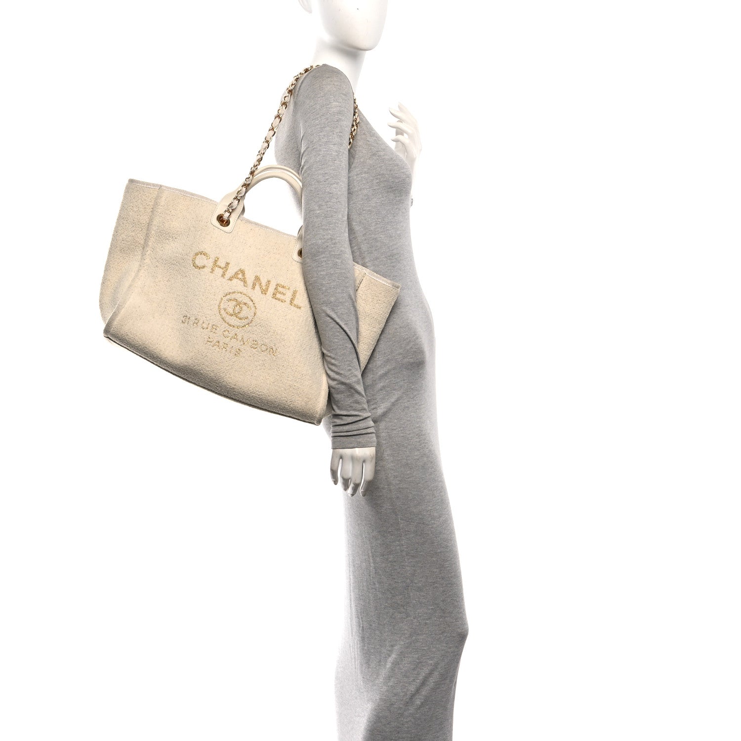 Canvas Large Deauville Tote White — view 2