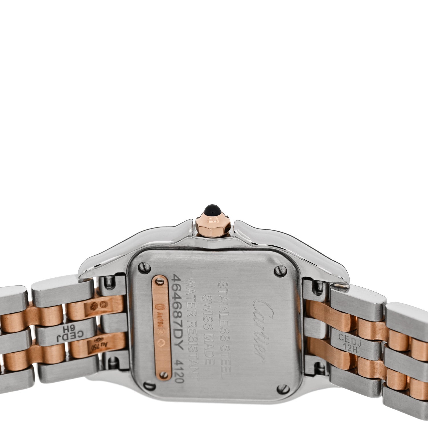 Stainless Steel 18K Pink Gold Diamond 22mm Panthere Quartz Watch — view 4