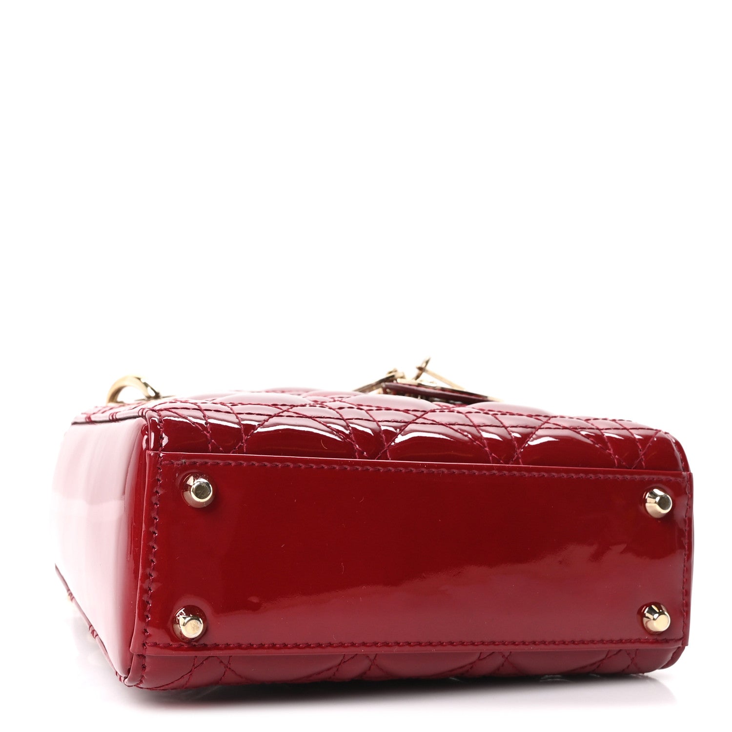 Patent Cannage Mini Lady Dior Red — view 4