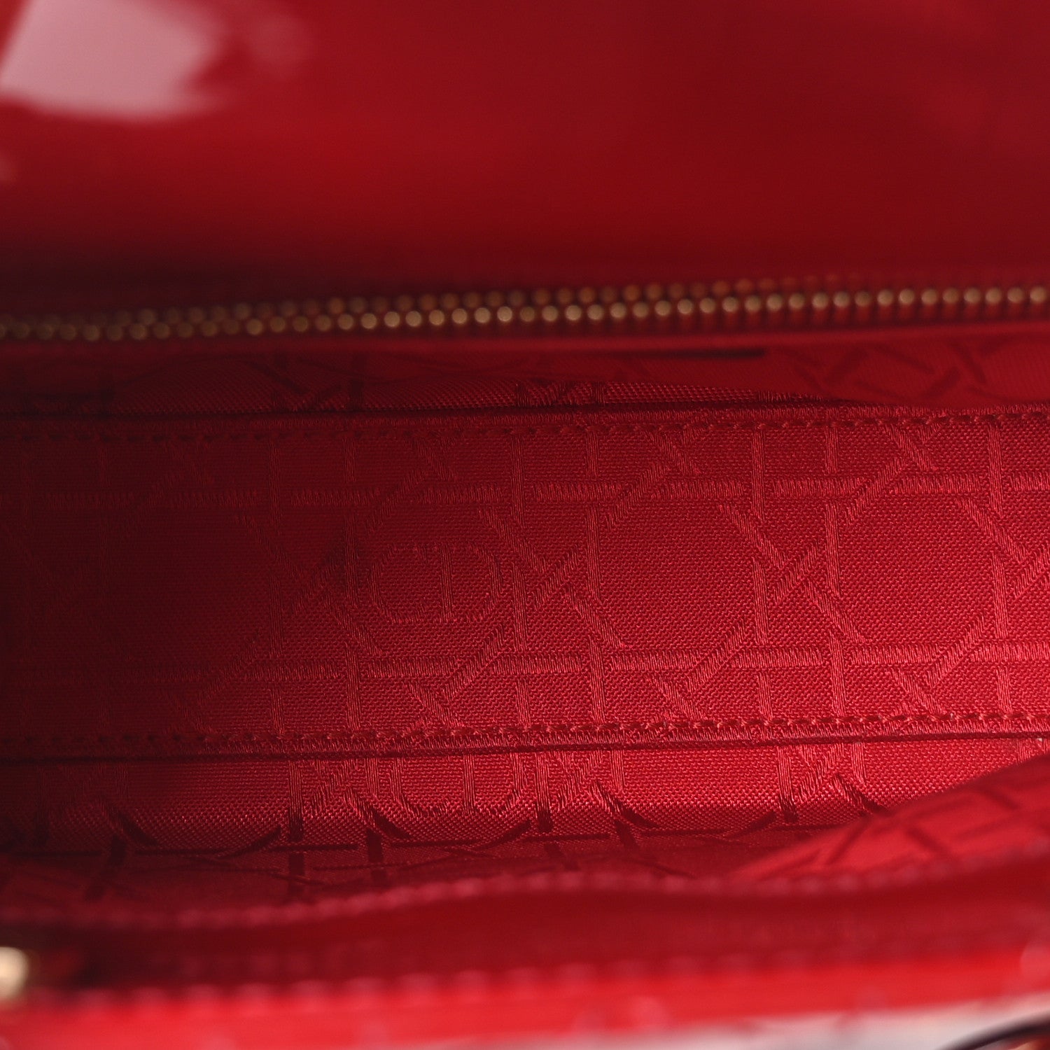 Patent Cannage Mini Lady Dior Red — view 5