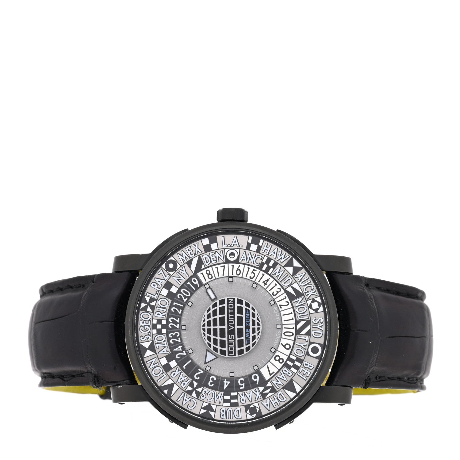 Stainless Steel Alligator 39mm Escale Time Zone Automatic Watch Grey — view 2