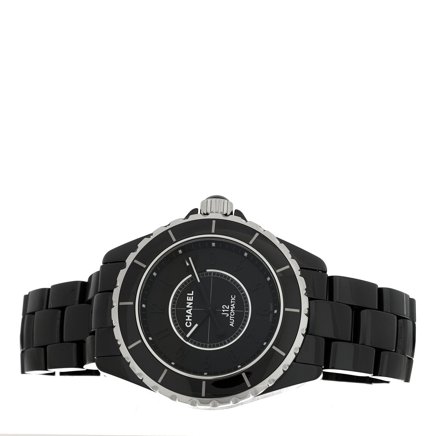 Stainless Steel Ceramic 38mm J12 Phantom Automatic Watch Black — view 2
