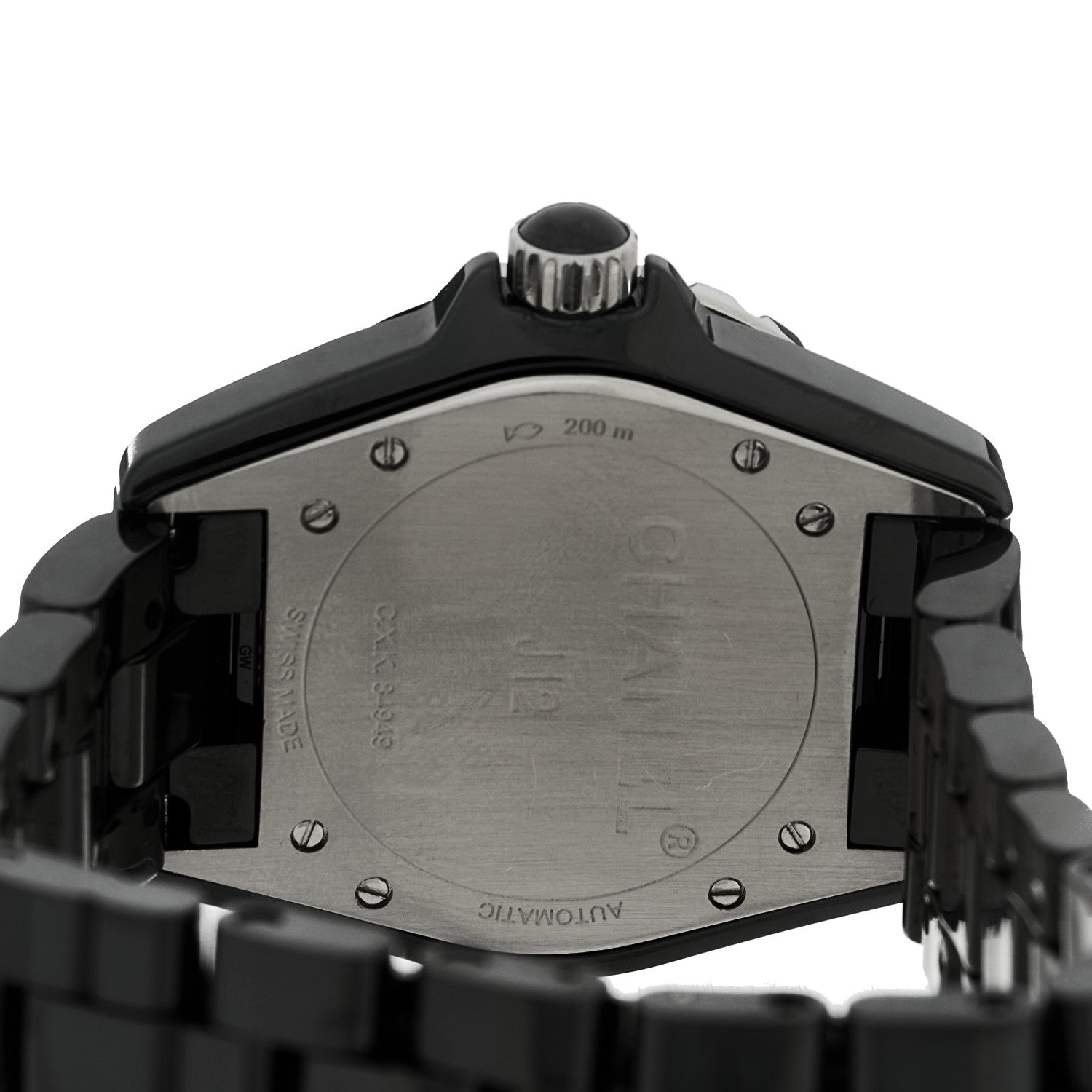 Stainless Steel Ceramic 38mm J12 Phantom Automatic Watch Black — view 4