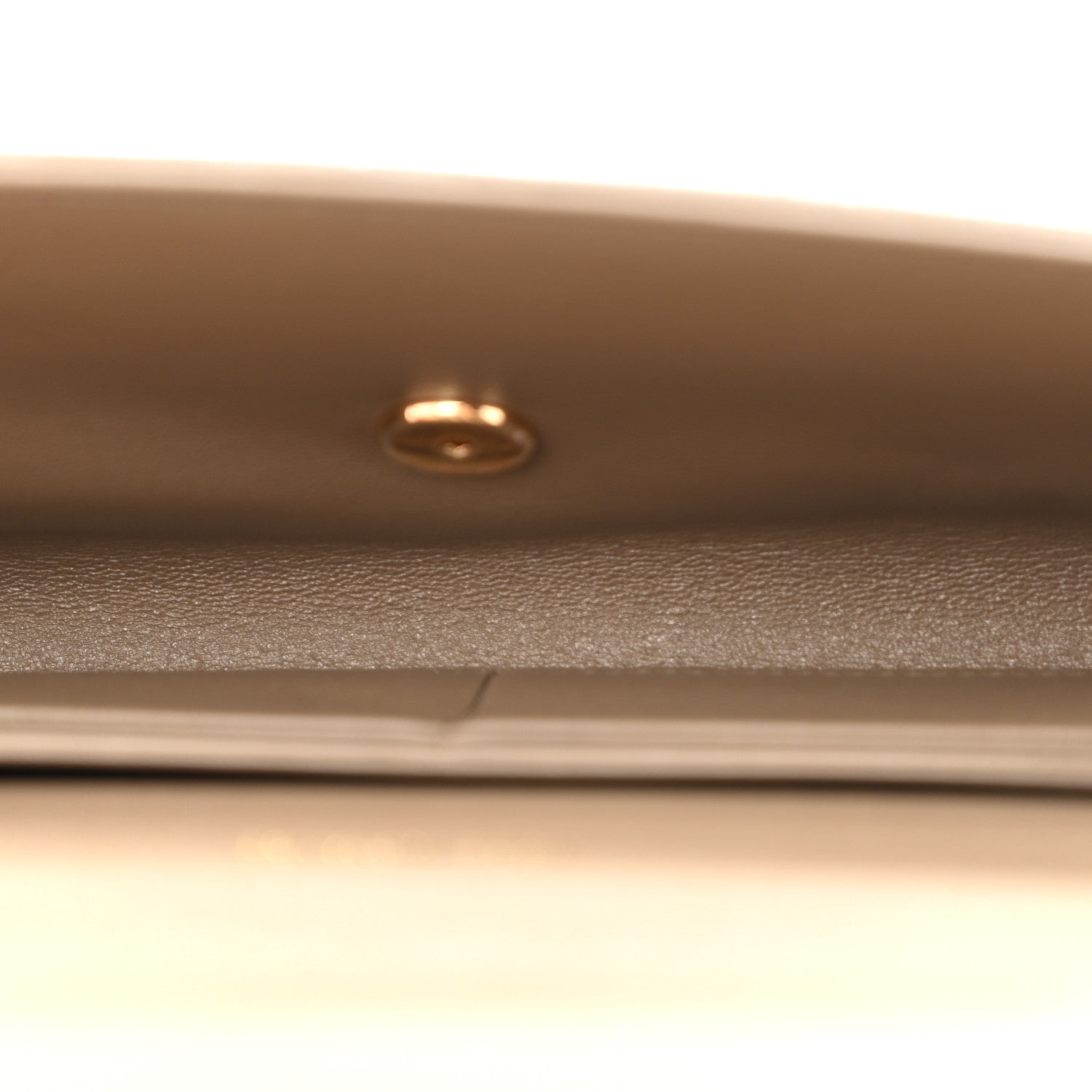 Calfskin Lizard Embossed Top Handle Long Clutch With Chain Dark Khaki — view 4