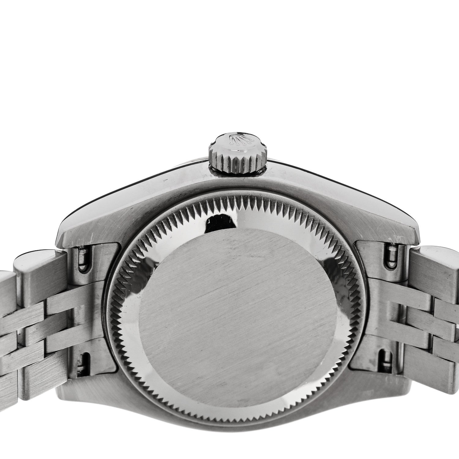 Stainless Steel 18K White Gold Diamond 26mm Oyster Perpetual Datejust Watch Black 179174 — view 4