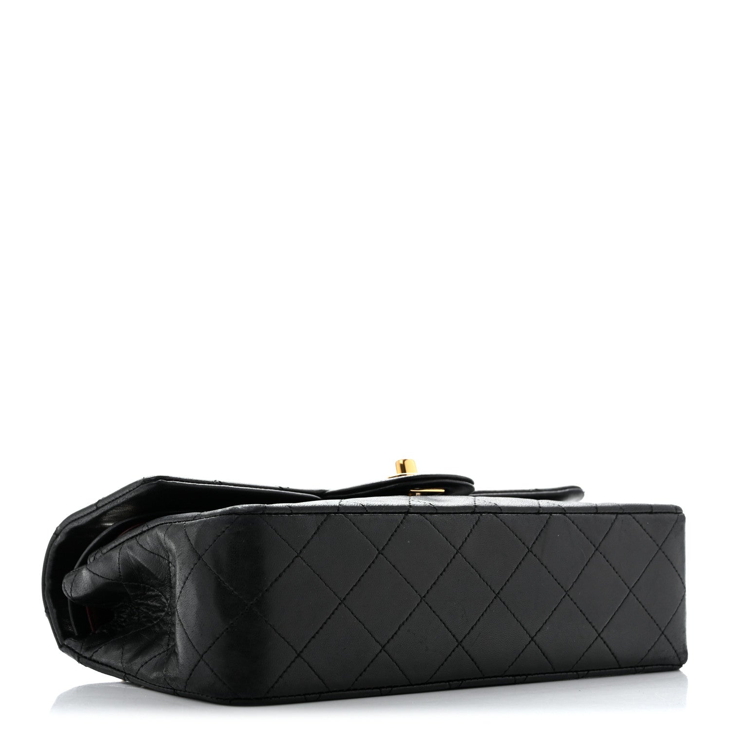Lambskin Quilted Small Double Flap Black — view 4