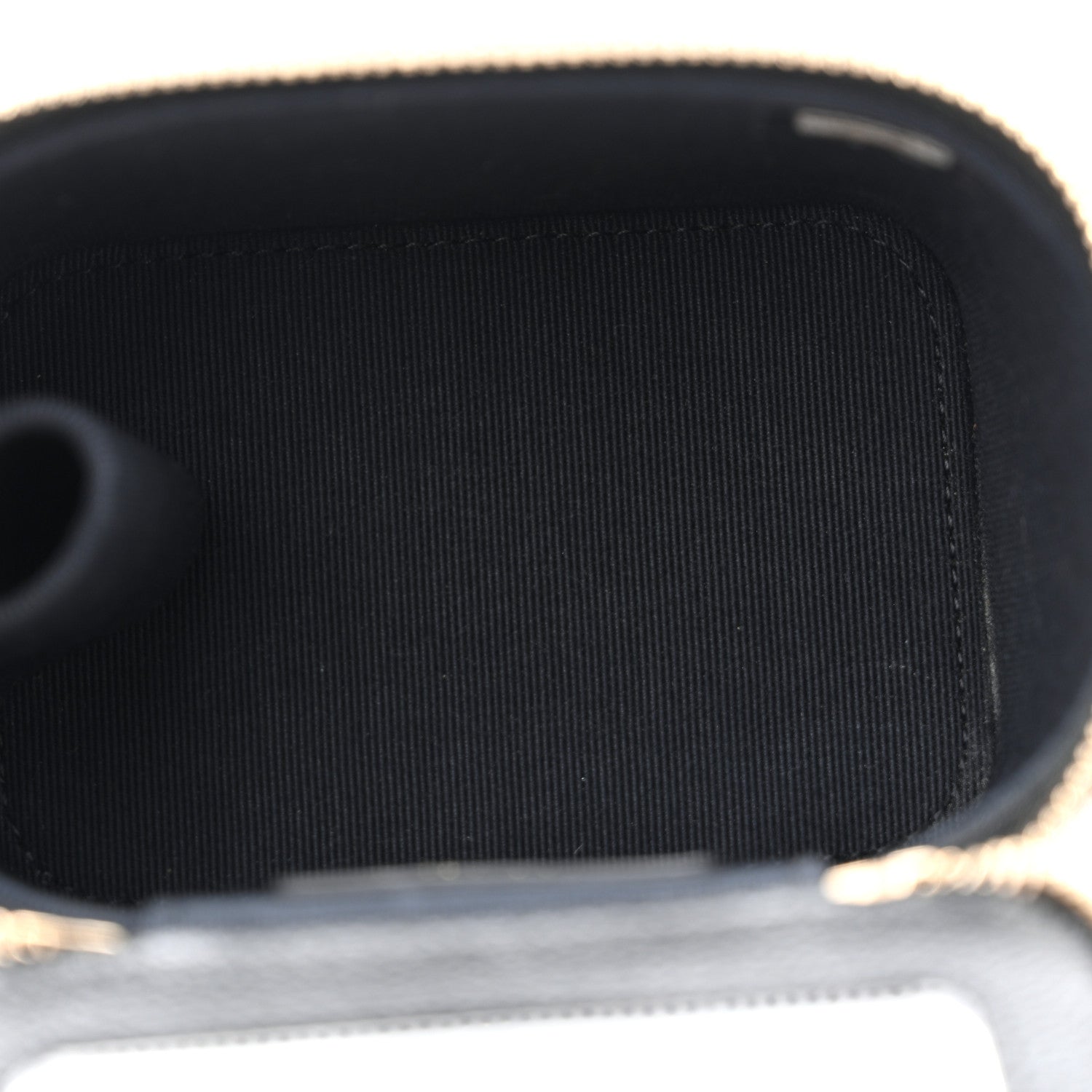 Caviar Quilted Tiny CC Mini Vanity Case With Chain Black — view 5