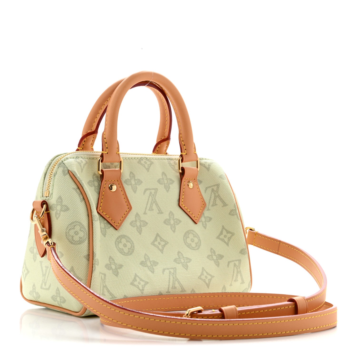 Monogram Origine Lin Speedy Bandouliere 20 Vert Asniere — view 3
