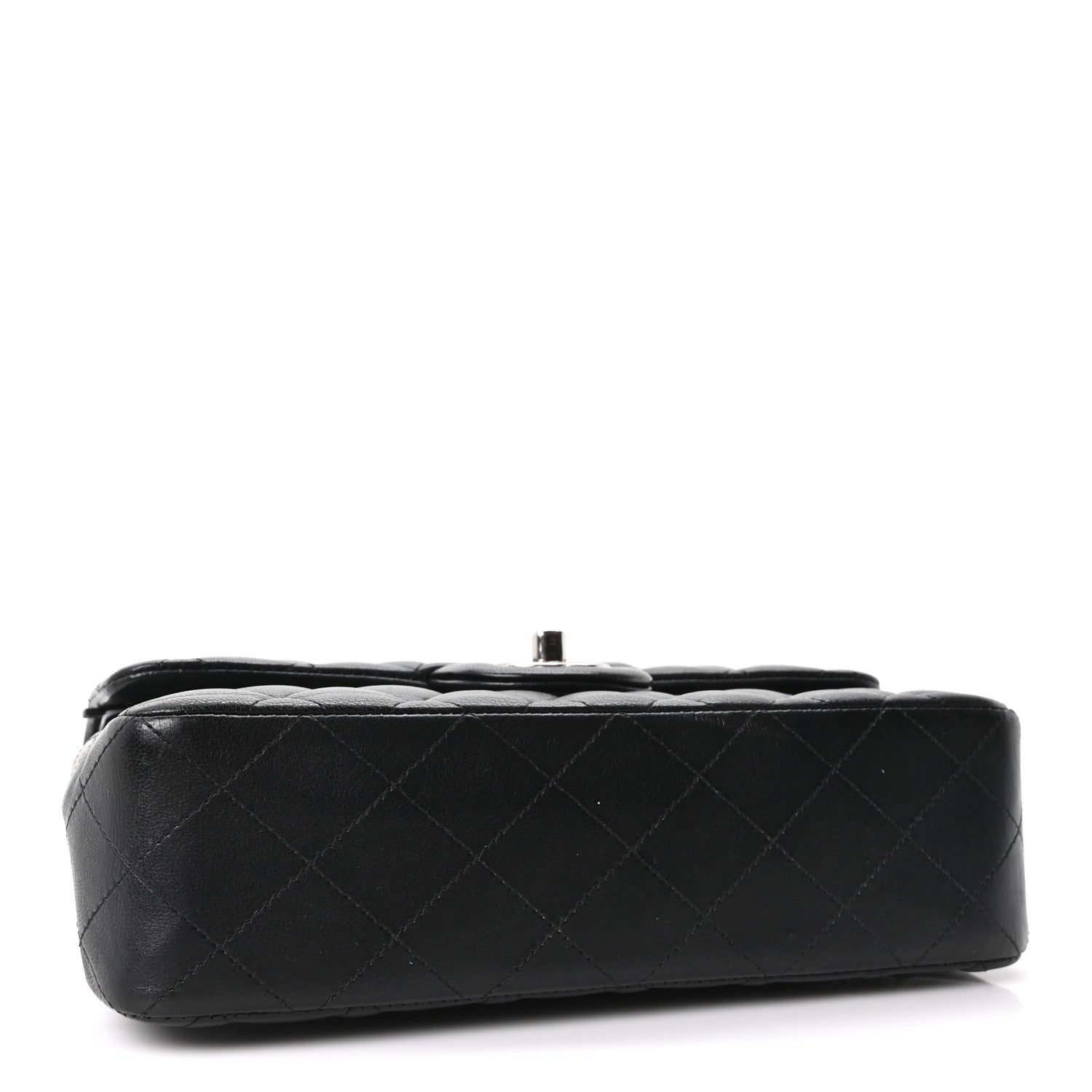 Lambskin Quilted Small Double Flap Black — view 4