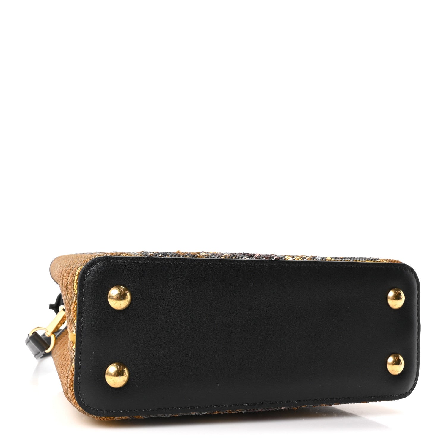 Calfskin Sequin Mini Capucines Gold Black — view 4