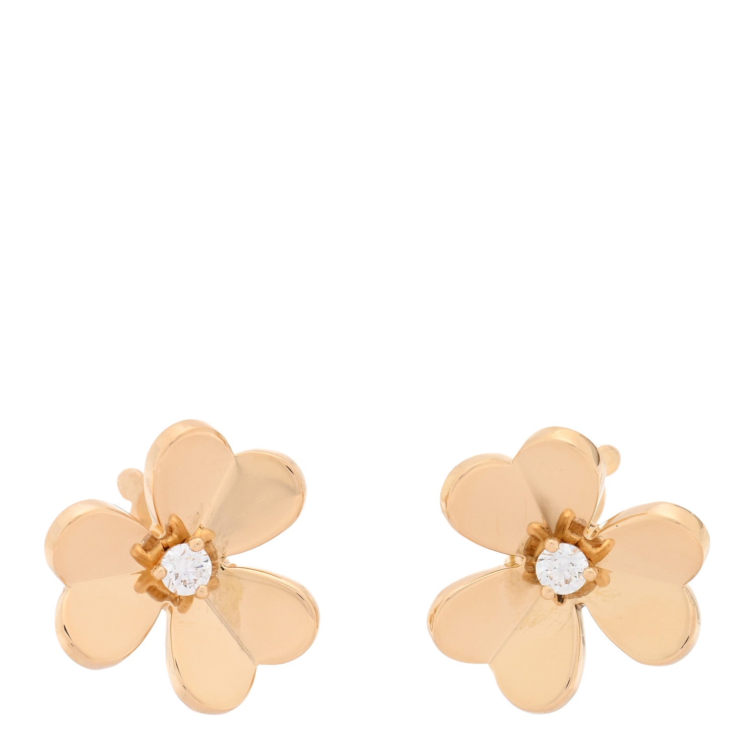 18K Yellow Gold Diamond Small Frivole Earrings