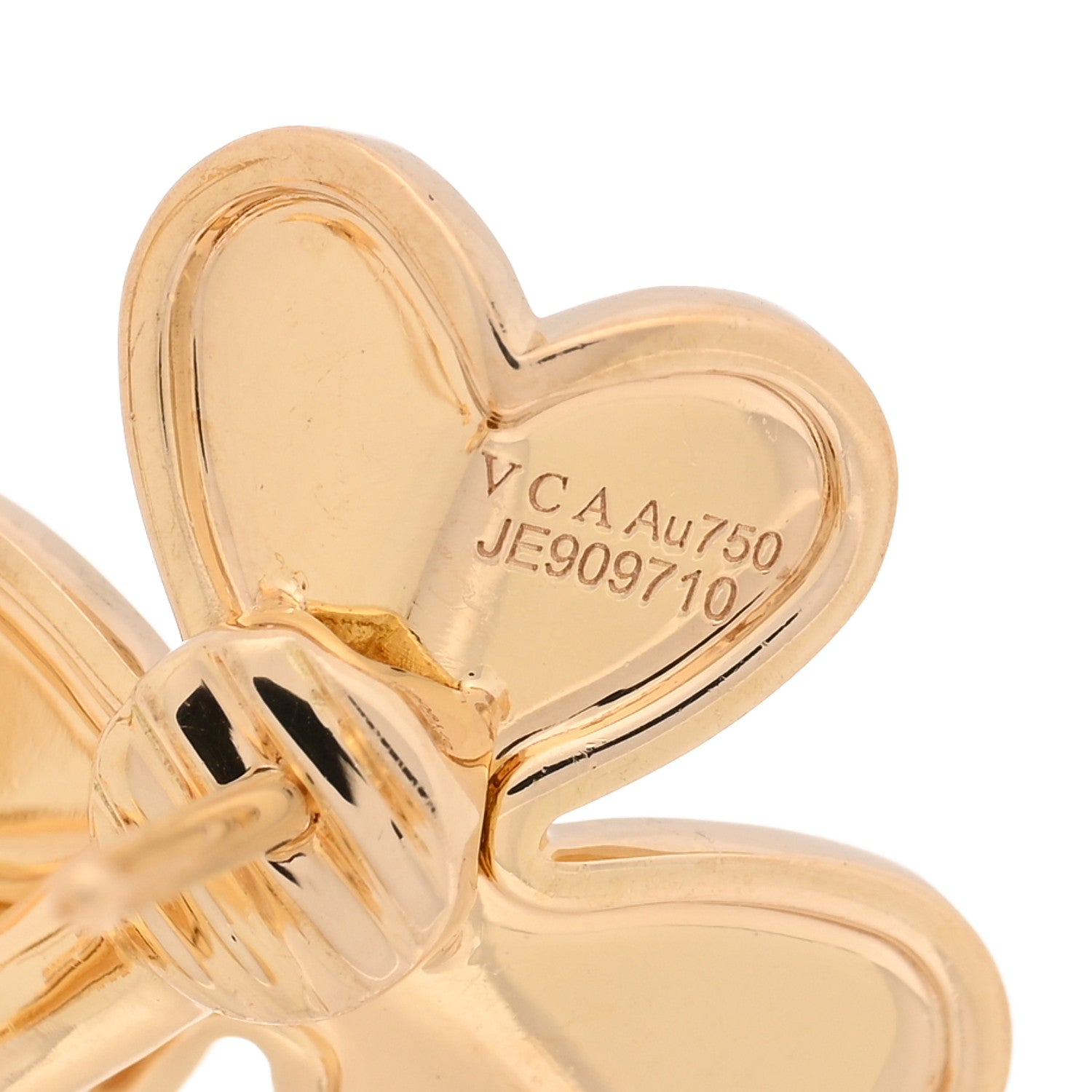 18K Yellow Gold Diamond Small Frivole Earrings — view 4