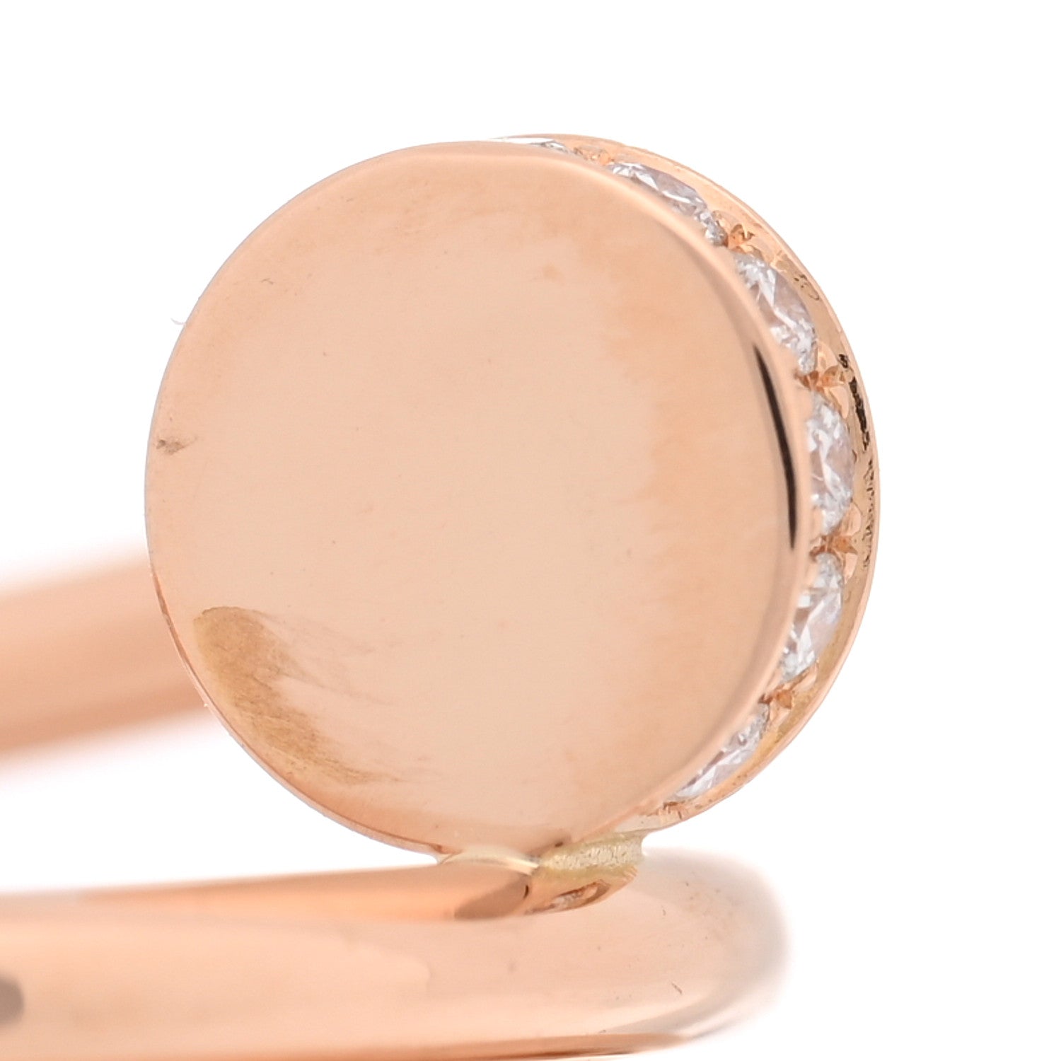 18K Pink Gold Diamond Double Juste Un Clou Ring  54 7 — view 4