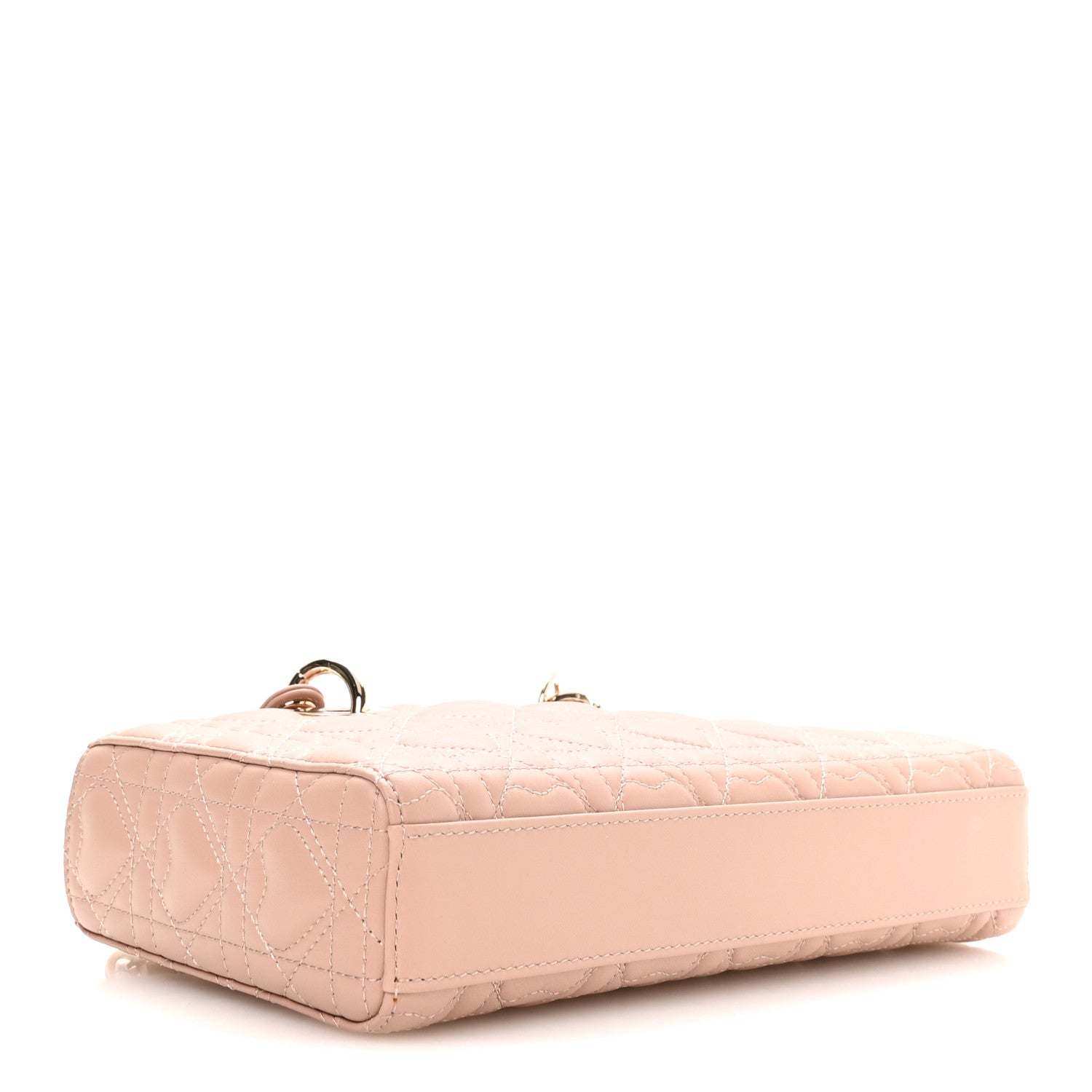 Lambskin Cannage Heart Medium Lady D-Joy Rose Des Vents — view 4