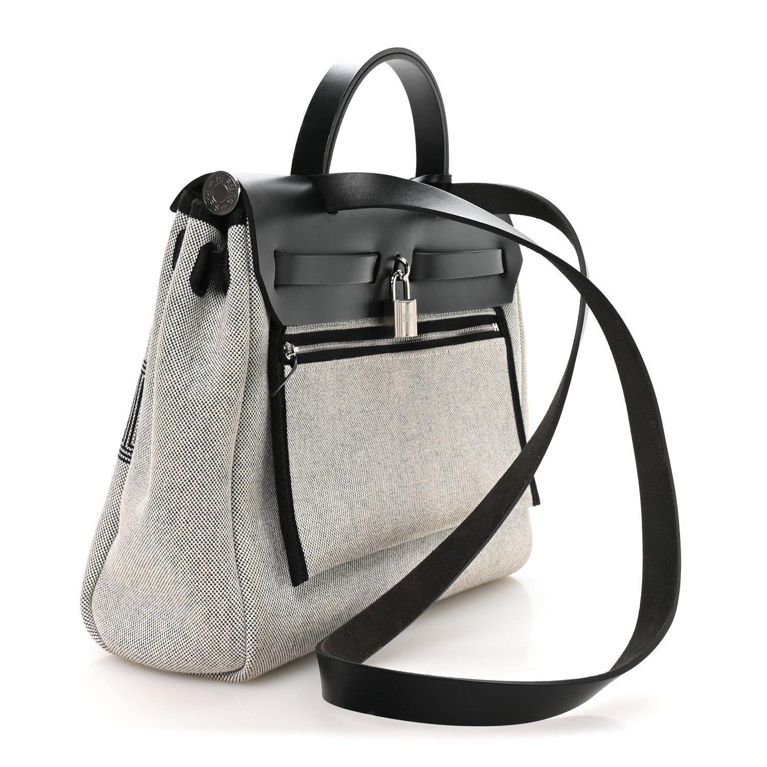 Vache Hunter Toile Chaine D'Ancre Herbag Zip Retourne 31 PM Ecru Black — view 3