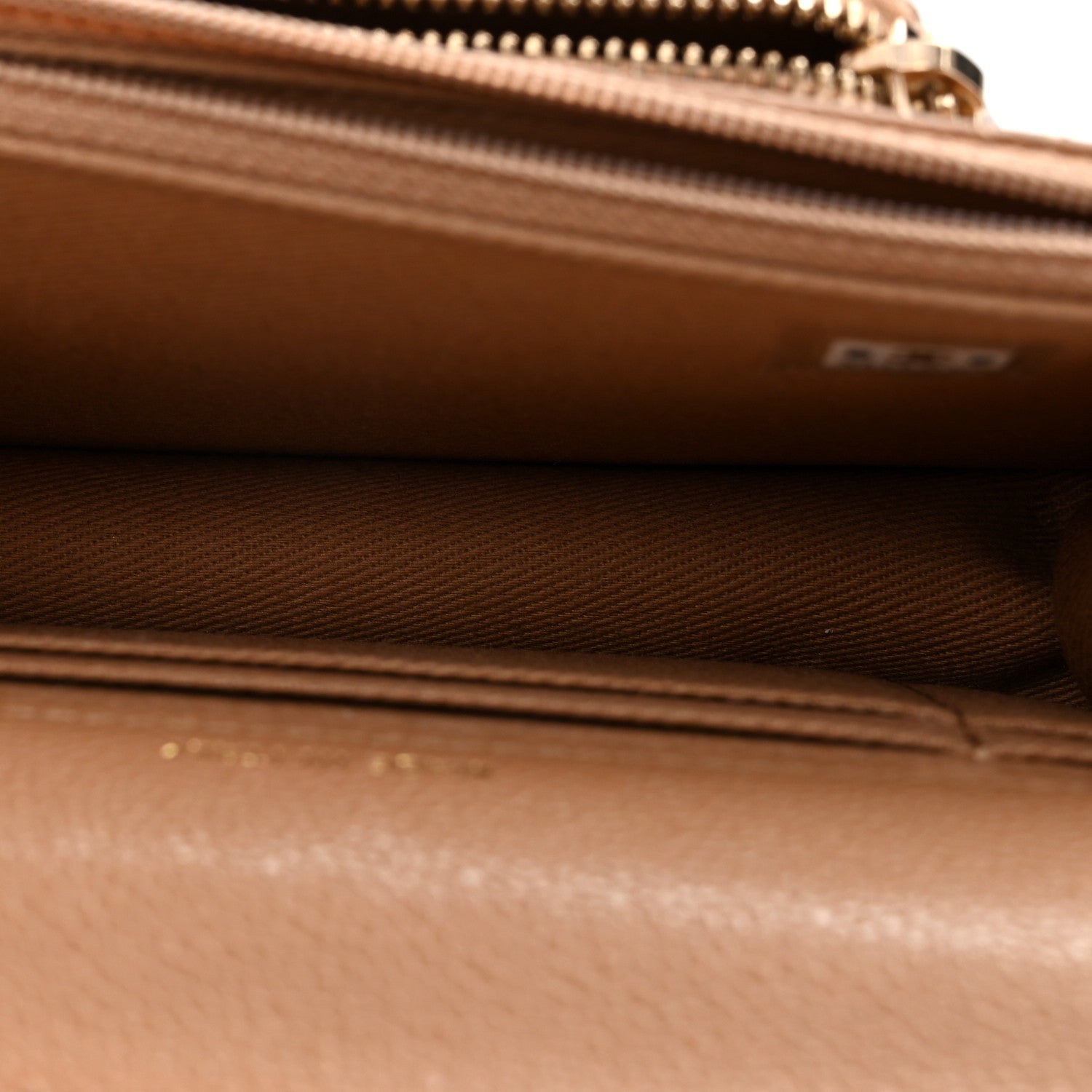 Caviar Quilted Business Affinity Clutch With Chain Flap Dark Beige — view 5