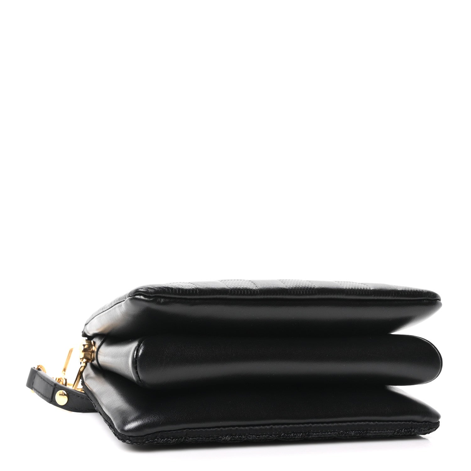 Satin Sequin Embroidered Damier Coussin BB Black — view 4