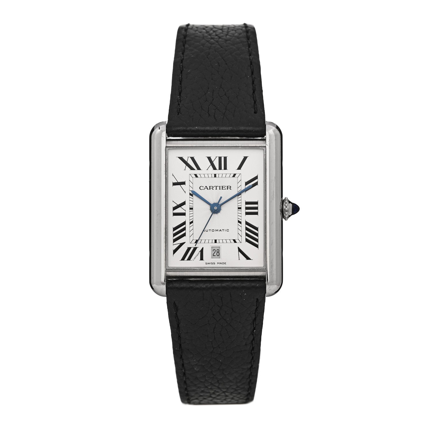 Stainless Steel Calfskin 31mm Tank Must Automatic Watch