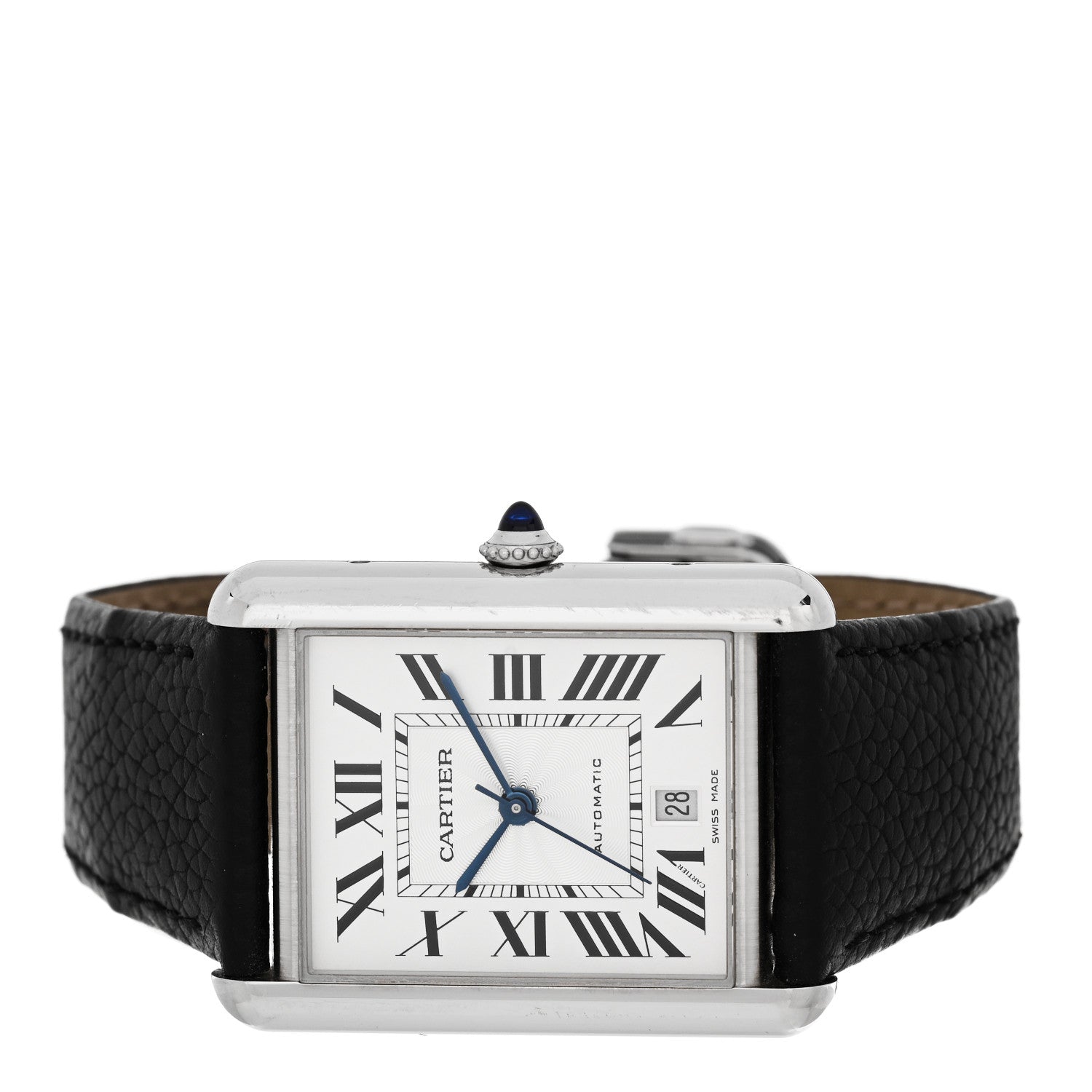 Stainless Steel Calfskin 31mm Tank Must Automatic Watch — view 2