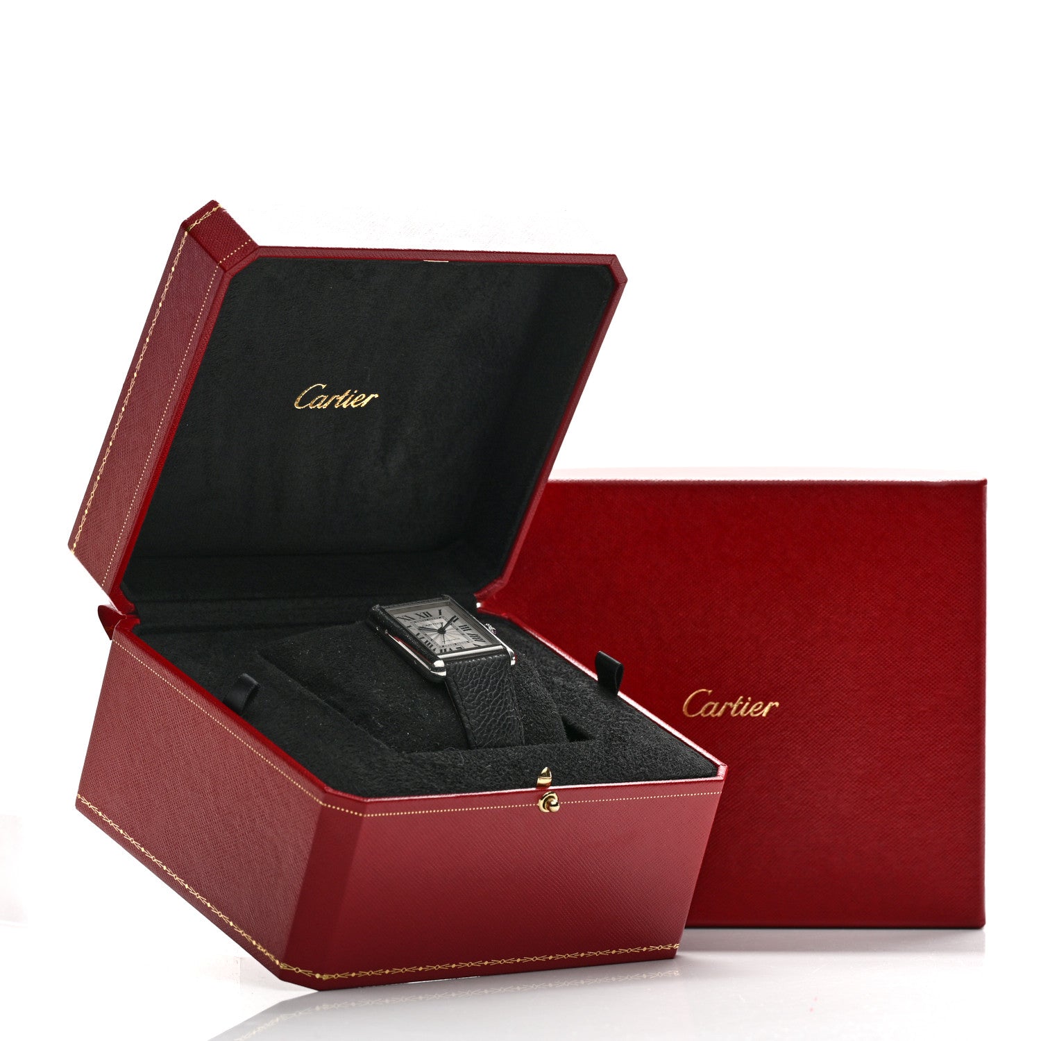 Stainless Steel Calfskin 31mm Tank Must Automatic Watch — view 5