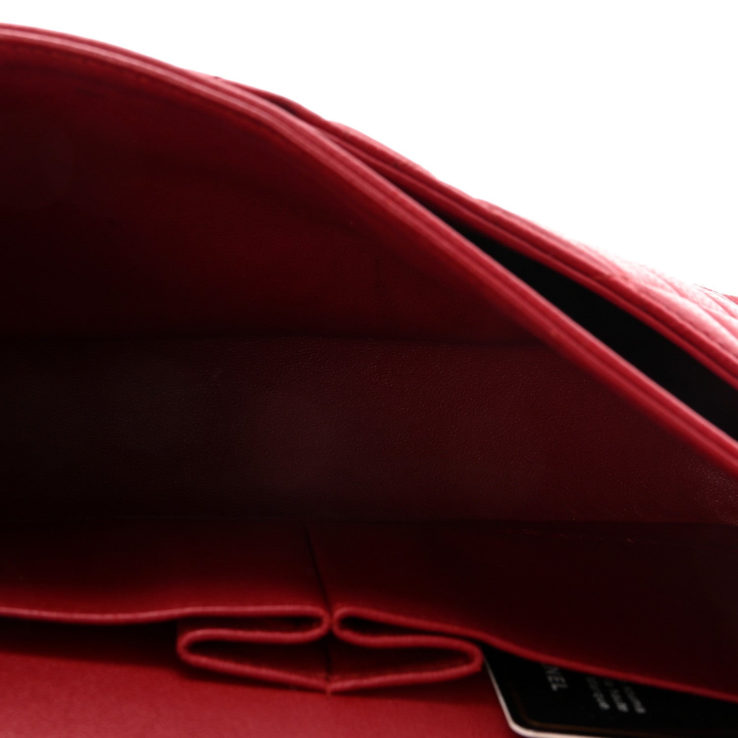 Caviar Quilted Medium Double Flap Red — view 5