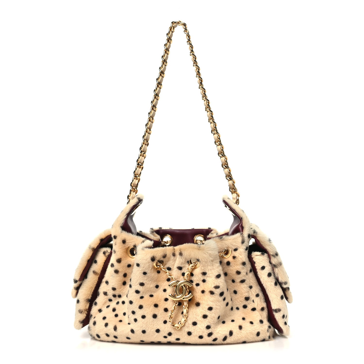 Pony Hair Mini Chanel 25 Handbag Beige Black