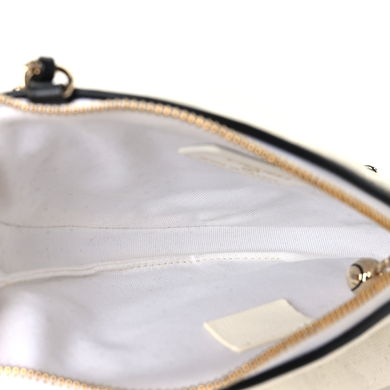 Canvas Calfskin Tennis Racket Clutch With Chain White Black — view 5