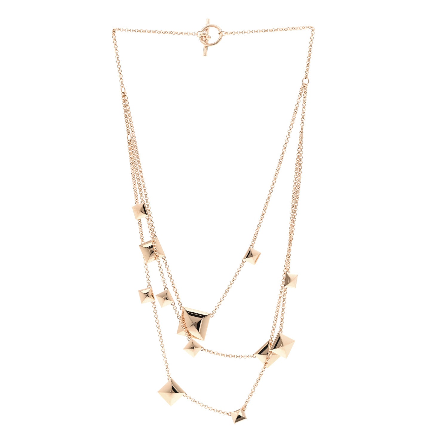 18K Rose Gold Clou d'H Necklace — view 3